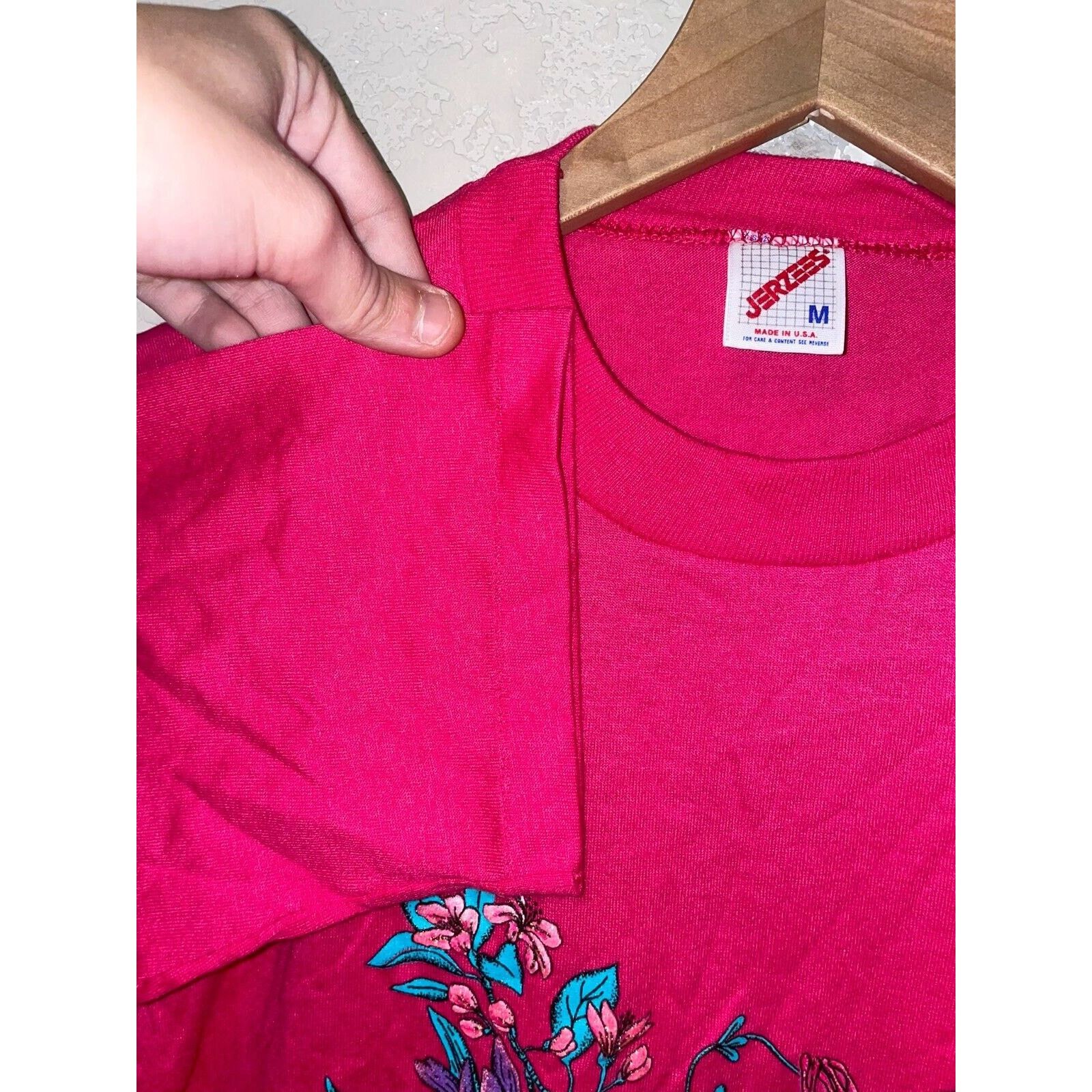 Jerzees Vintage Nevada Shirt Tee Pink Flower Jerzees Graphic 90s M Size US M / EU 48-50 / 2 - 7 Thumbnail