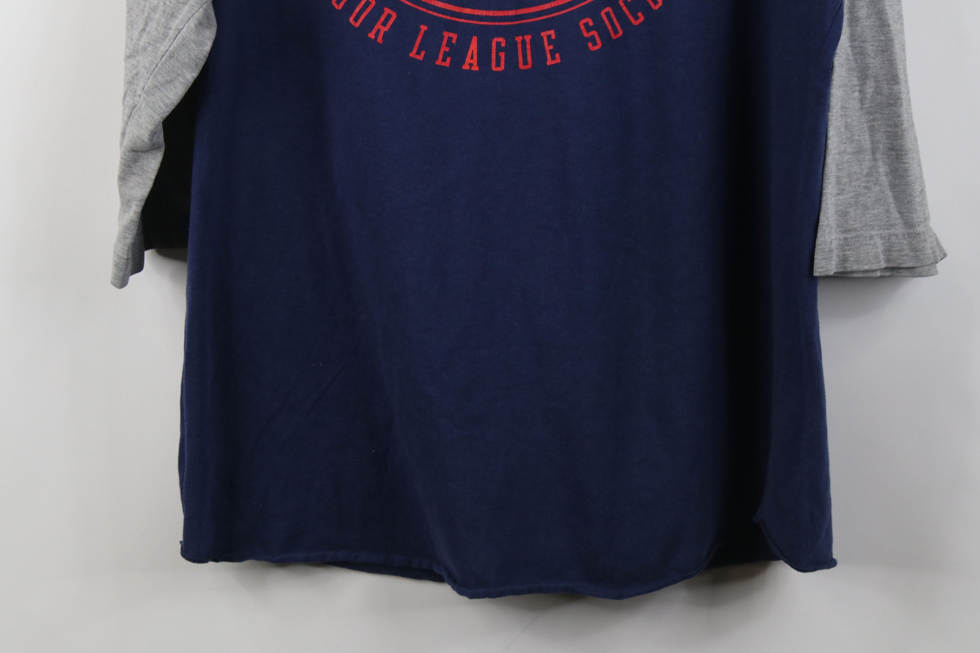 Adidas Adidas MLS Soccer Chicago Fire Raglan Henley T-Shirt Blue Size US L / EU 52-54 / 3 - 16 Thumbnail
