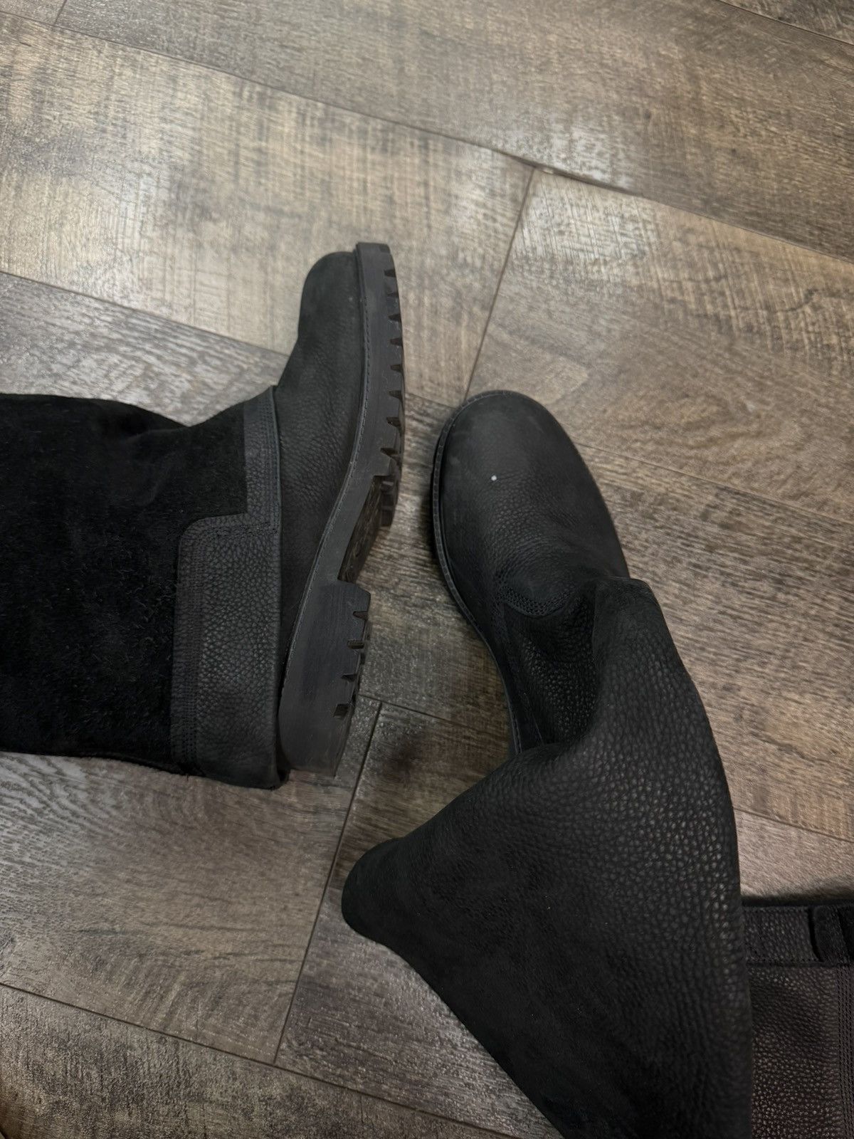 Telfar Timberland Tall Pull Up Boot Black Size US 9 / EU 42 - 5 Thumbnail