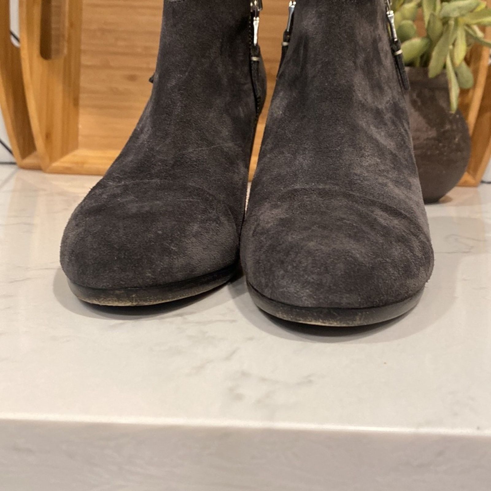 Rag & Bone Rag & Bone Margot Suede Ankle Boots silver zipper accents 9 Size US 9 / IT 39 - 5 Thumbnail