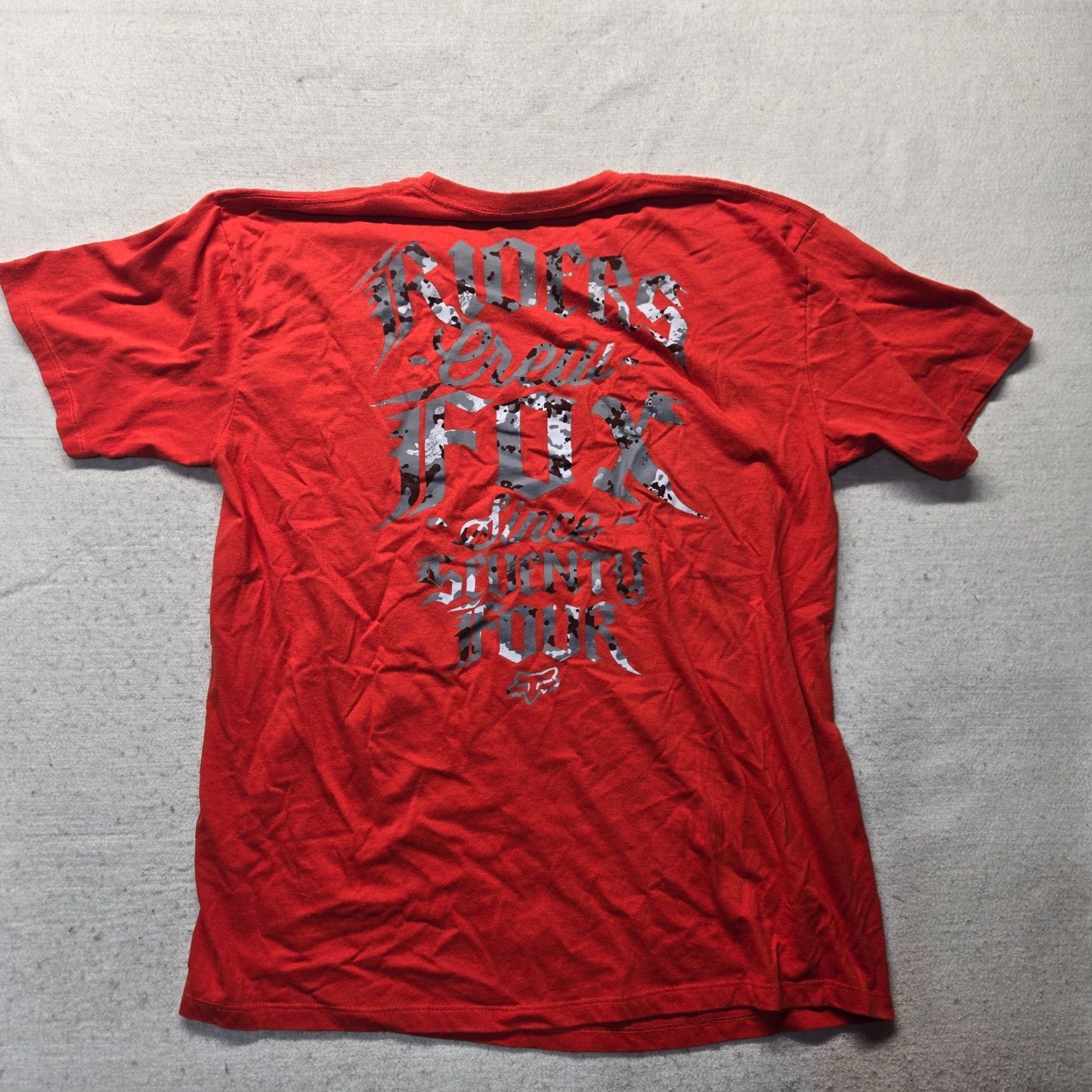 Fox Racing Fox Racing T-Shirt Men's XL Red Short Sleeve Cotton Racing American 2020s Size US XL / EU 56 / 4 - 7 Thumbnail