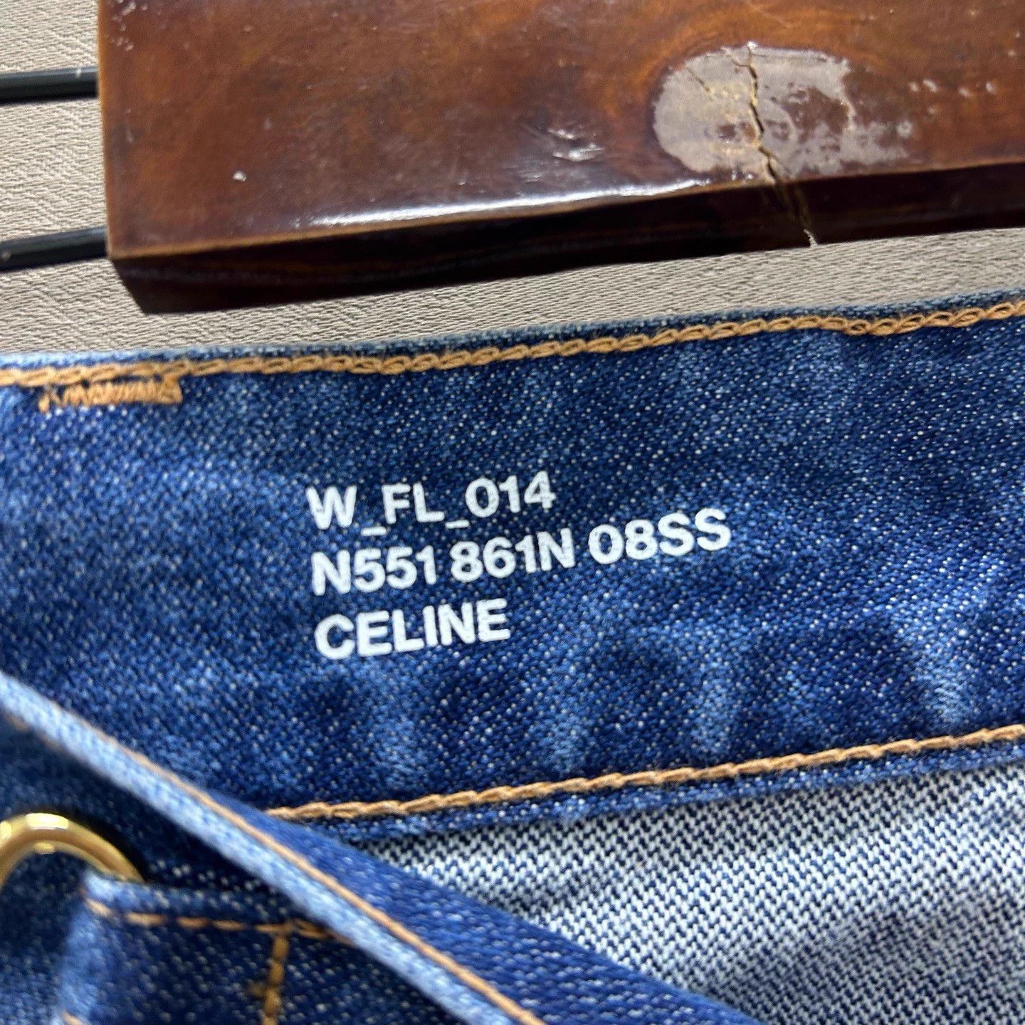 Celine Celine Washed Straight Jeans 27 Like New Gold Size 27" / US 4 / IT 40 - 4 Thumbnail