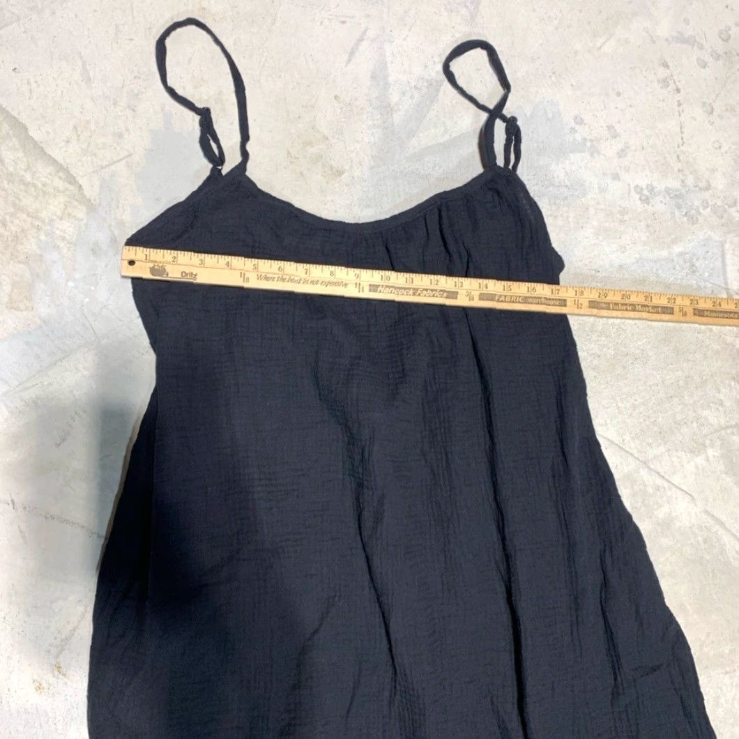 Sol Angeles Sol Angeles Dress Black Midi XL Womens Regular Sol Angeles Black Gauzy Cotton Dress XL/XXL Size XL / US 12-14 / IT 48-50 - 3 Thumbnail