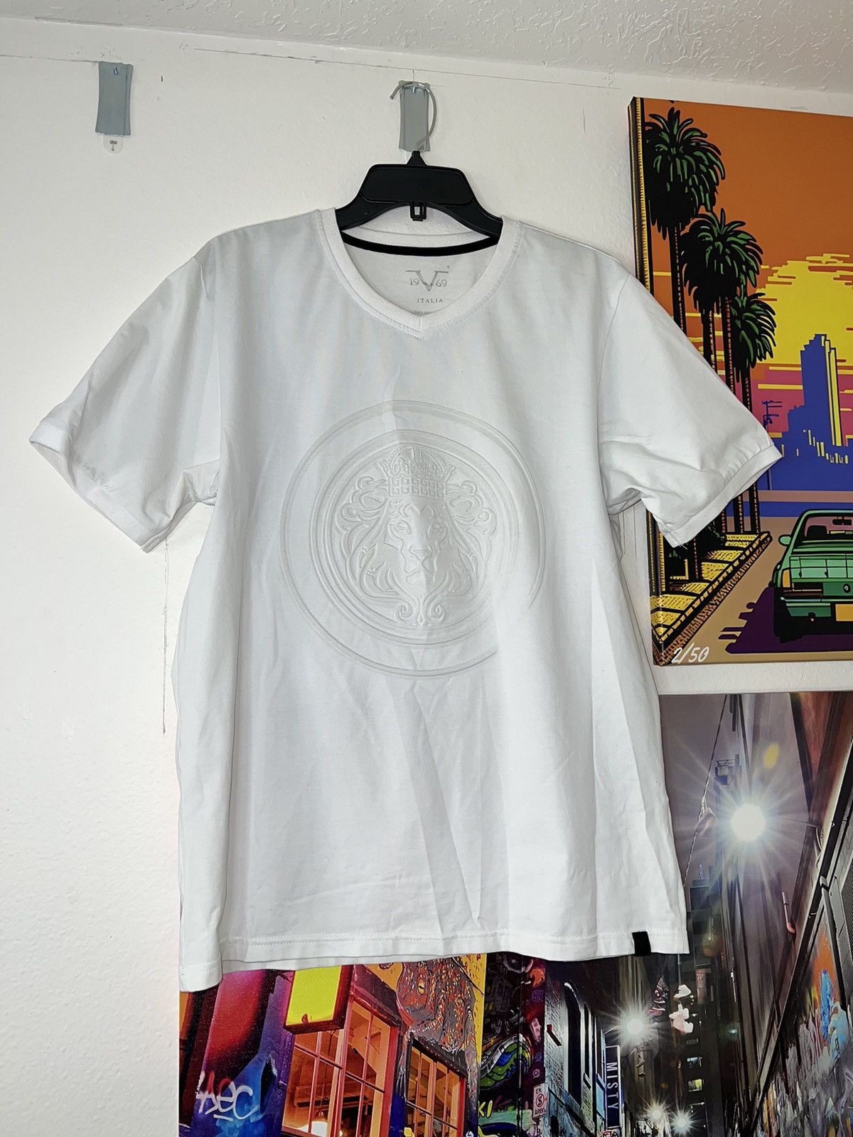 Other Versace Style White T-Shirt with Lion Print and Design Size US M / EU 48-50 / 2 - 1 Thumbnail