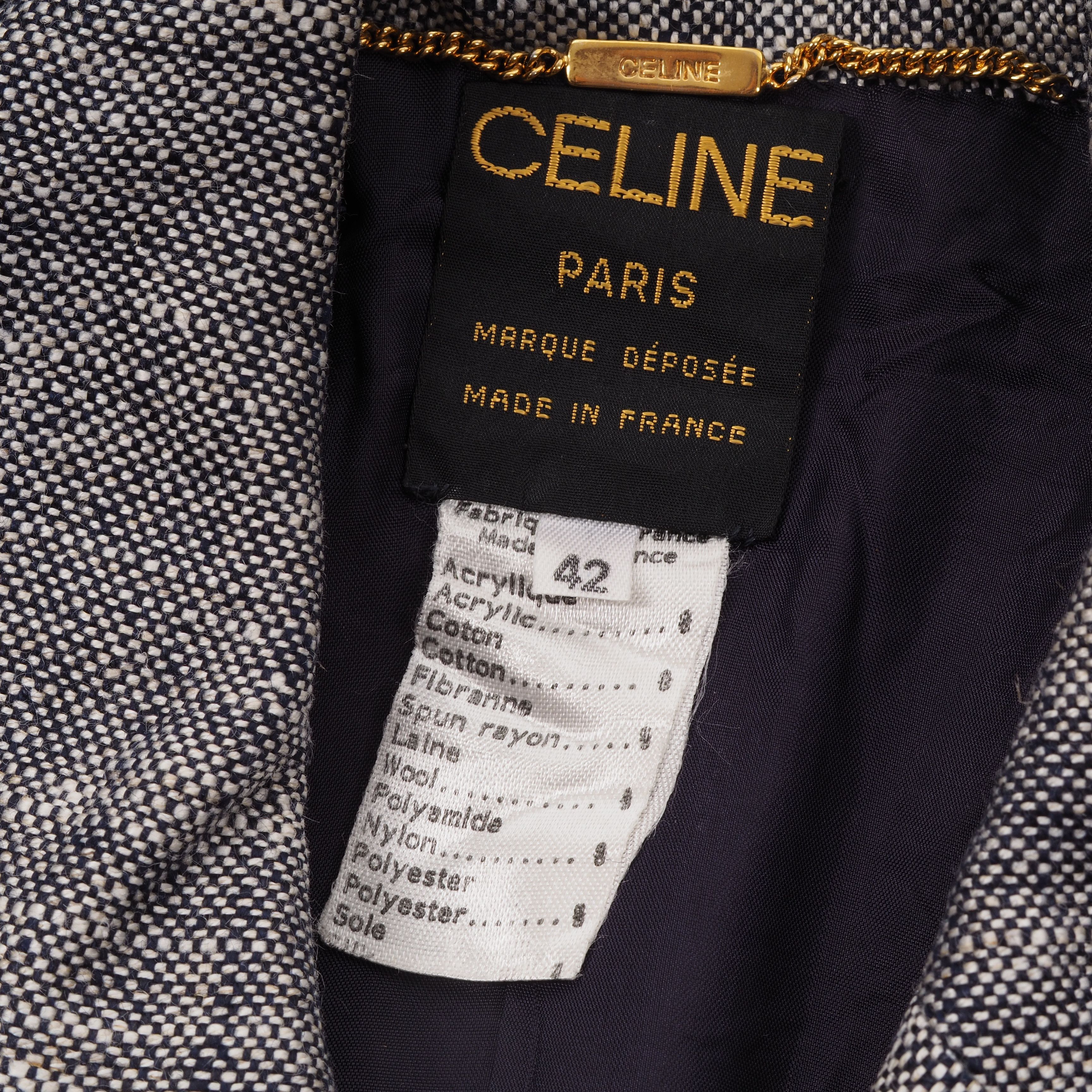 Celine Celine Paris Vintage Gray Double Breasted Blazer Jacket Size M / US 6-8 / IT 42-44 - 7 Thumbnail