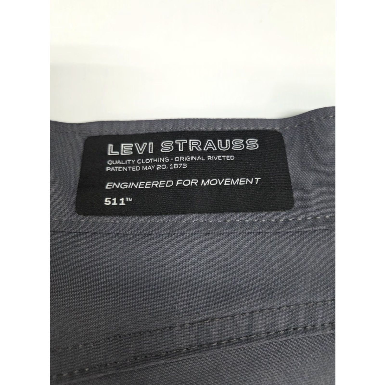 Levi's Levi's Mens 511 Slim Performance Tech Pants Grey 31/32 Slim Pockets Zip Back Pocket Lightweight Comfort 100% Polyester Regular Tapered Knit Size US 31 - 6 Thumbnail