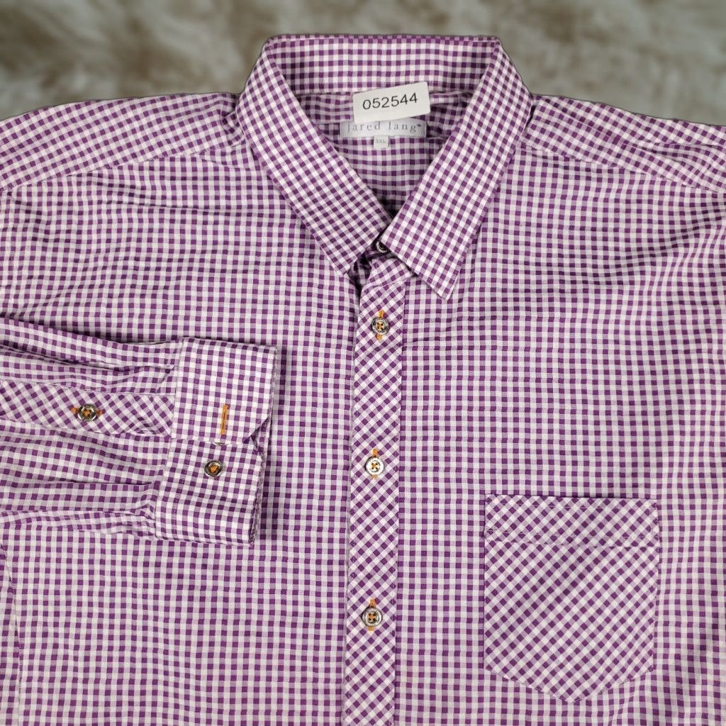 Jared Lang Jared Lang Shirt Mens 3XL Purple Button-Up Long Sleeve Casual Workwear Size US XXL / EU 58 / 5 - 1 Thumbnail