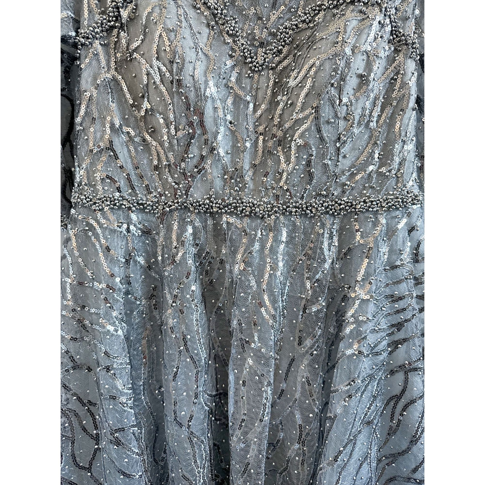 Mac Duggal MAC DUGGAL 20252 High Neck Above Elbow Sleeve Embellished A- Size XL / US 12-14 / IT 48-50 - 6 Thumbnail