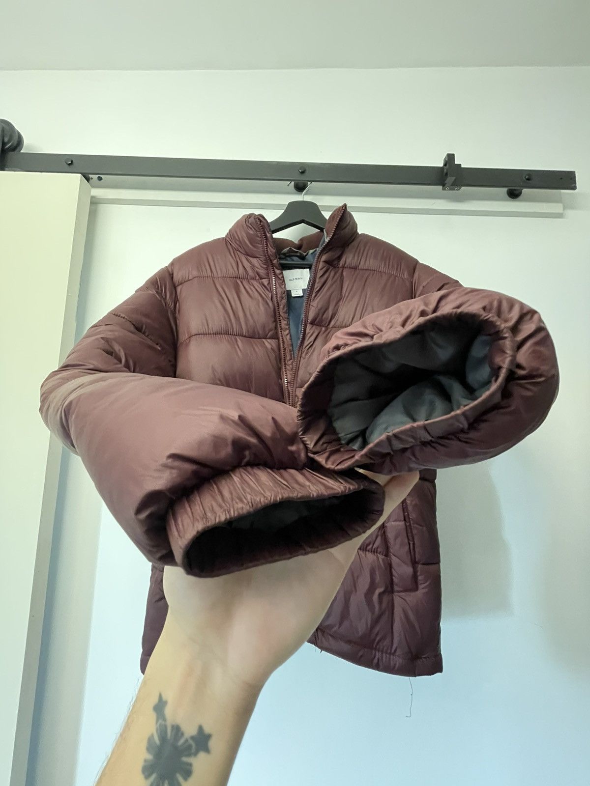 Old Navy × Vintage Burgundy Old Navy Puffer jacket Size US M / EU 48-50 / 2 - 5 Thumbnail