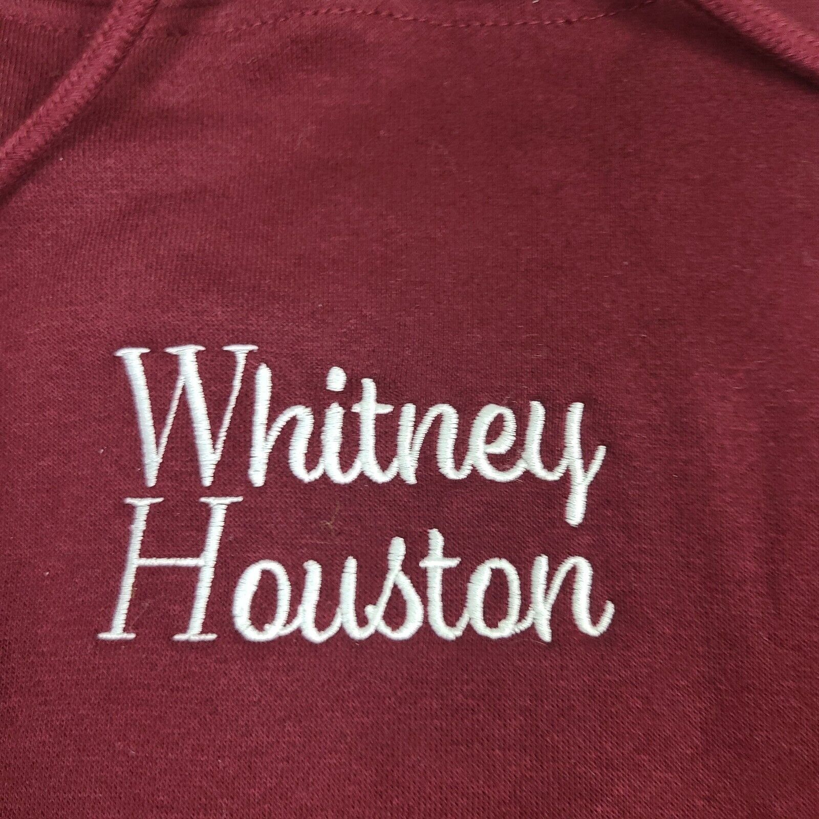 Vintage Whitney Houston Hoodie Hooded Sweatshirt Maroon Unixex Size Size M / US 6-8 / IT 42-44 - 2 Thumbnail