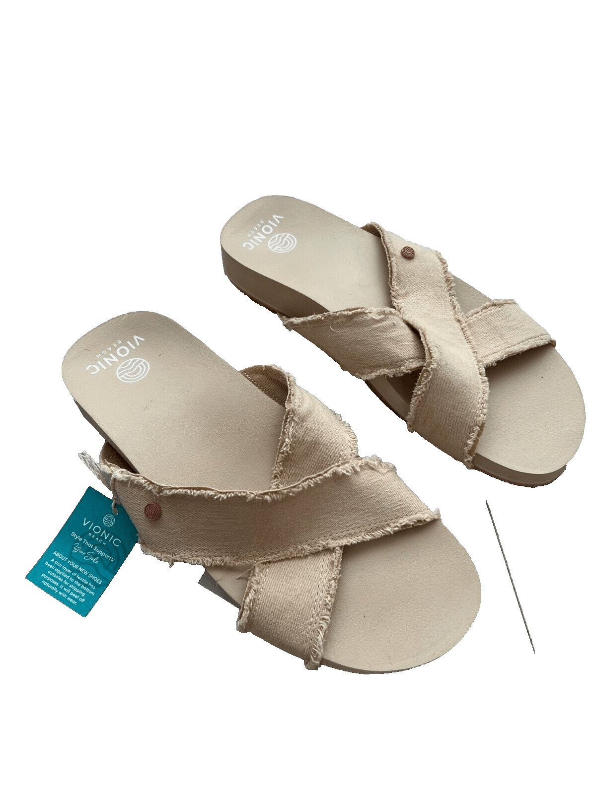 Vionic Vionic Boardwalk Panama Sandals Semolina Beige Size US 7 / IT 37 - 1 Thumbnail