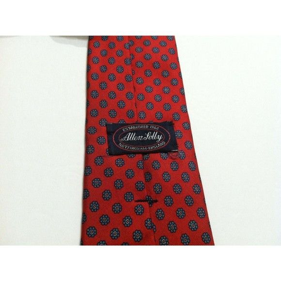 Allen Solly ALLEN SOLLY MENS RED 100%SILK NECK TIE WIDTH: 3 1/4" Size ONE SIZE - 3 Thumbnail