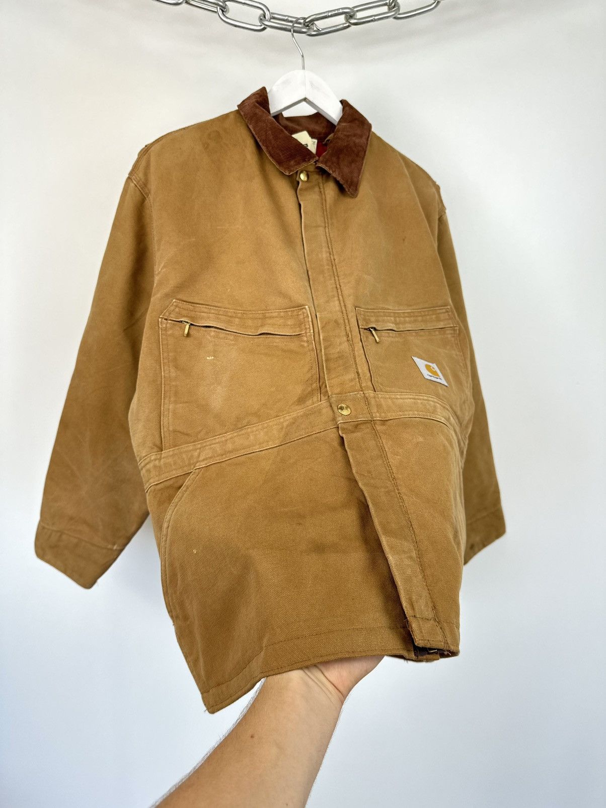 Carhartt Vintage 80s Carhartt USA Faded Utility Arctic Detroit Jacket Size US L / EU 52-54 / 3 - 9 Thumbnail