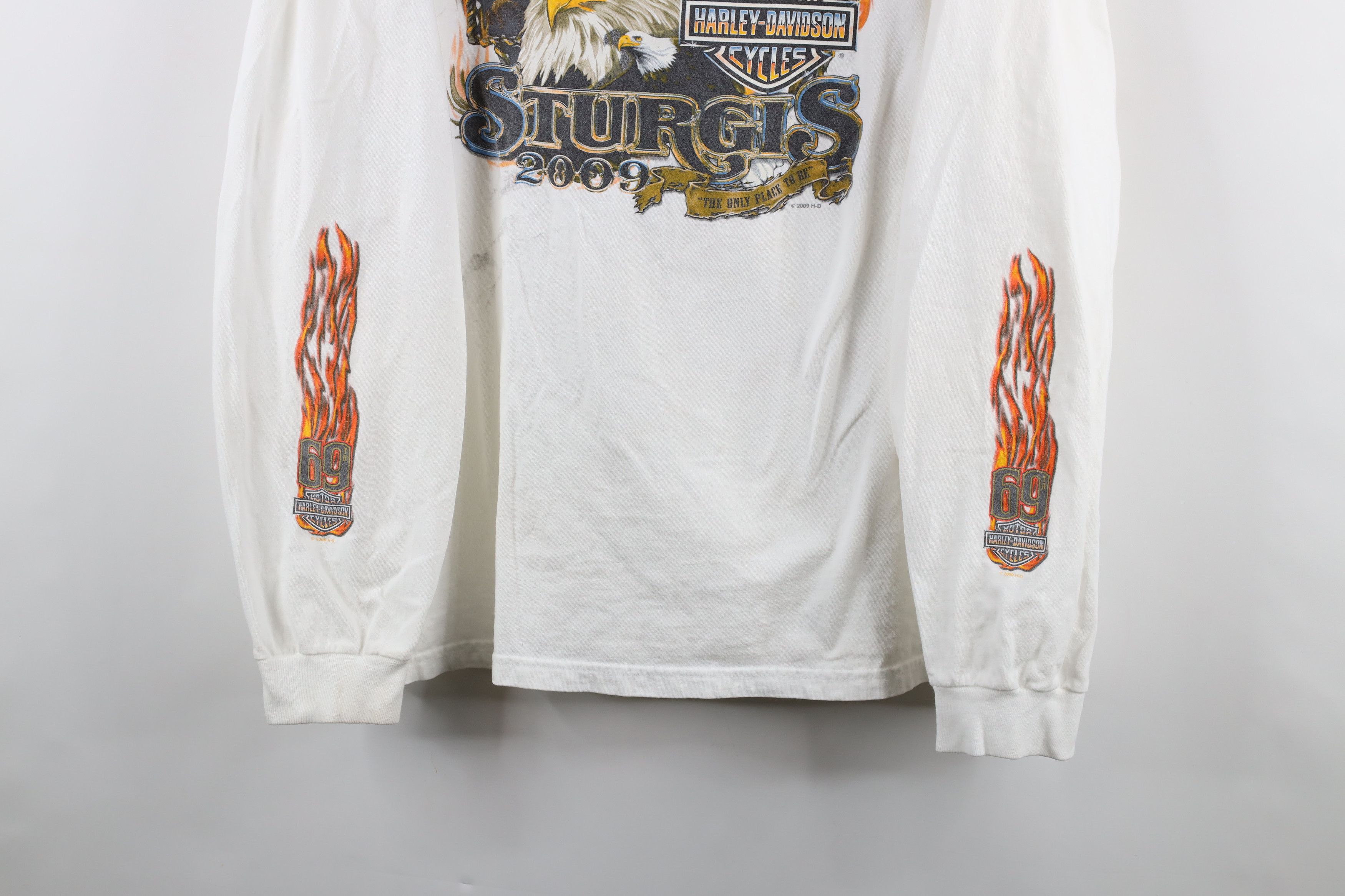 Harley Davidson Vintage Harley Davidson Fire Flames Long Sleeve T-Shirt USA Size US XXL / EU 58 / 5 - 3 Thumbnail