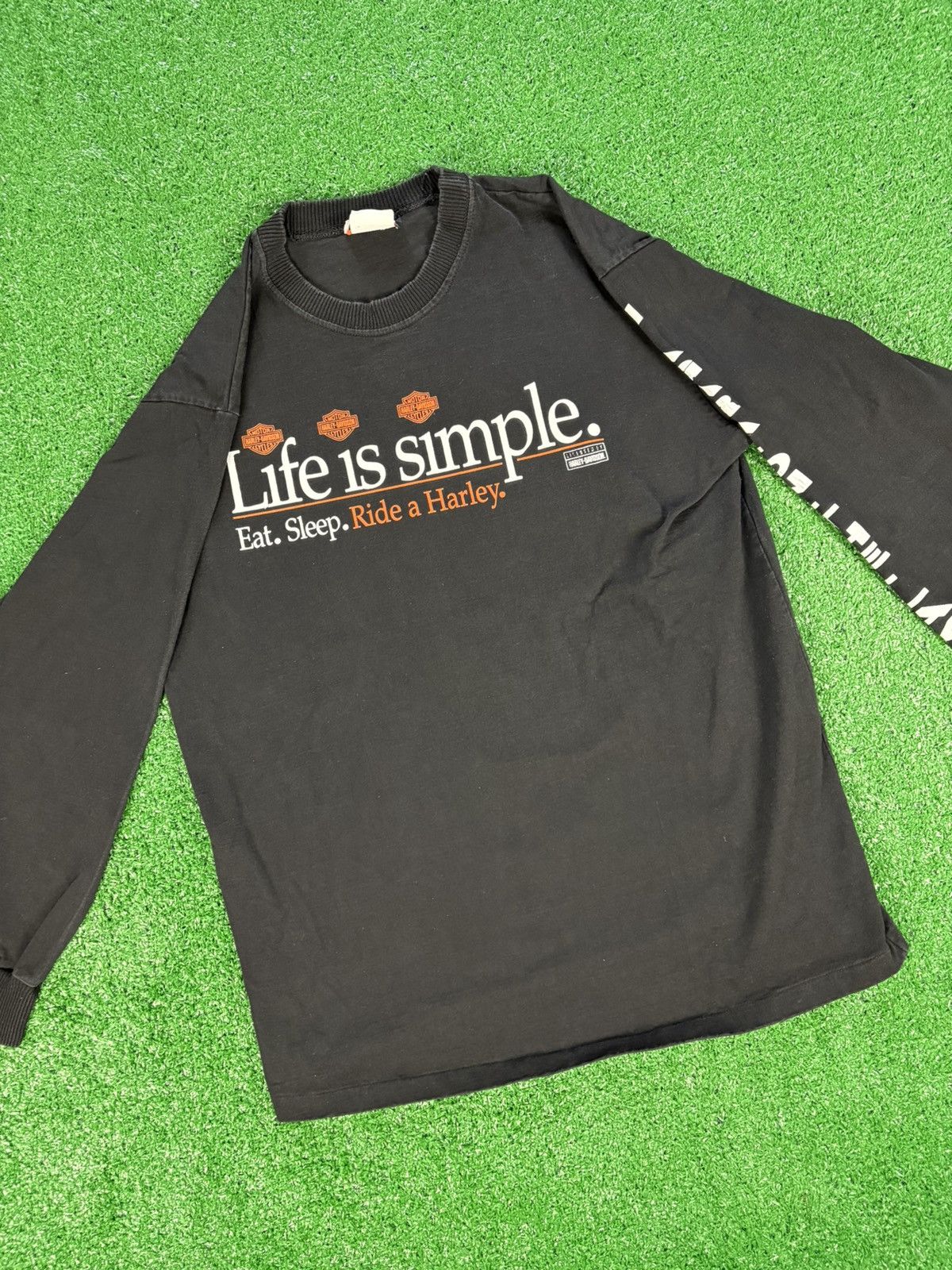 Harley Davidson × Vintage Vintage 1990s Harley Davidson Graphic long sleeve shirt Size US L / EU 52-54 / 3 - 5 Thumbnail