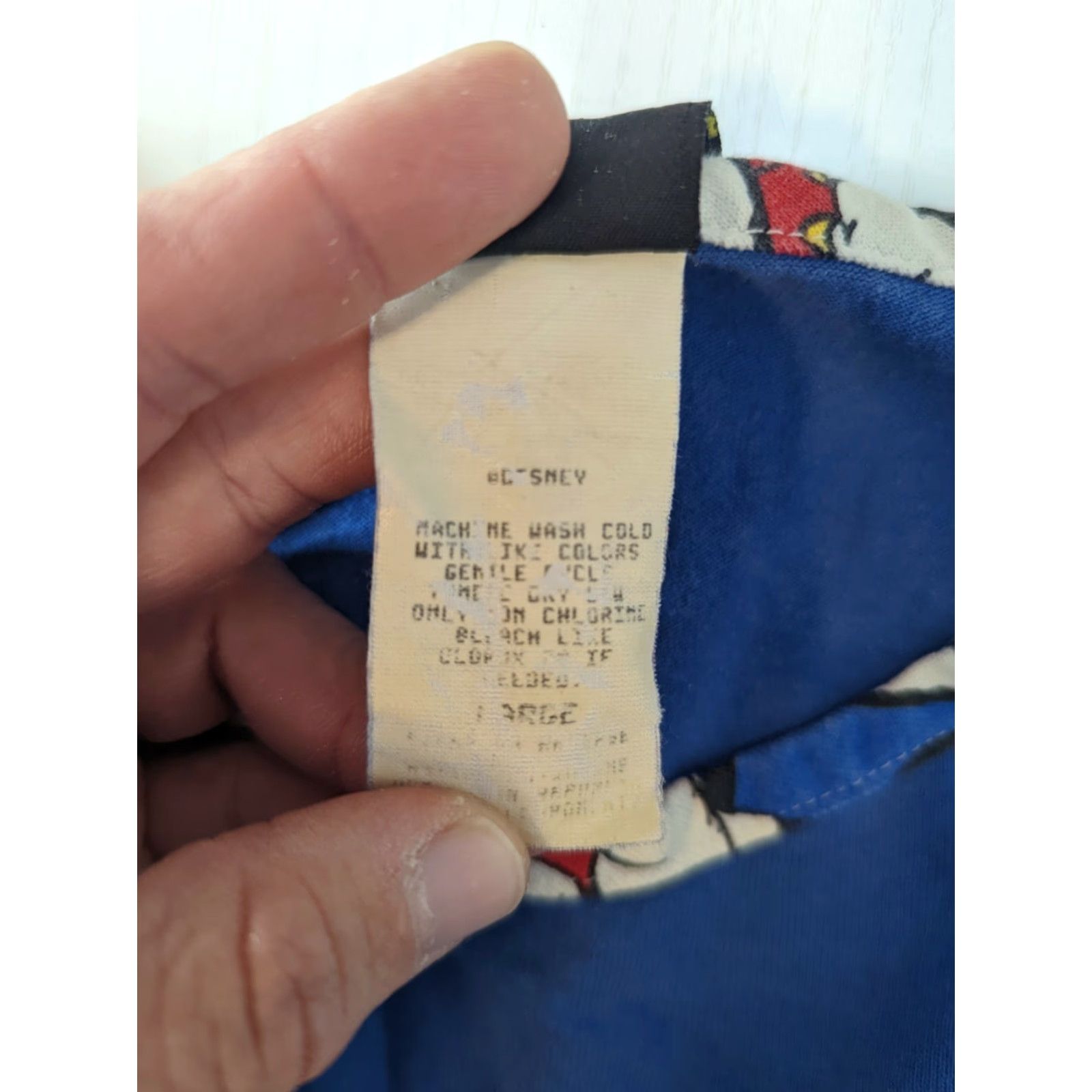 Mickey Unlimited VINTAGE Mickey Mouse Cropped T Shirt USA 90s Women's Size L Crew Neck Short Sleeve Graphic Print Blue Size L / US 10 / IT 46 - 3 Thumbnail