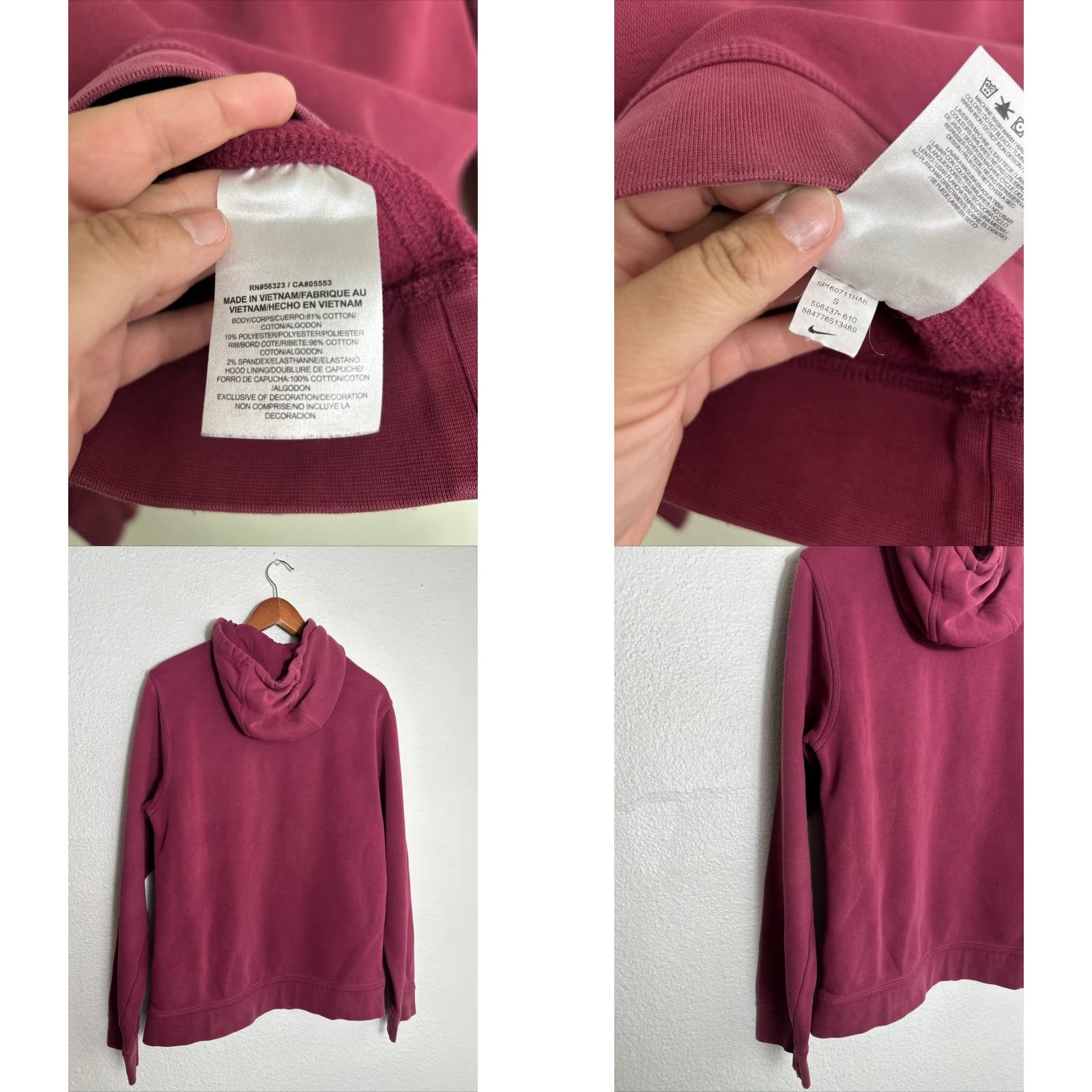 Nike Nike Mens Small Pullover Hoodie Sacramento Republic FC Maroon Hoodie Mens Small Red Size US S / EU 44-46 / 1 - 9 Thumbnail