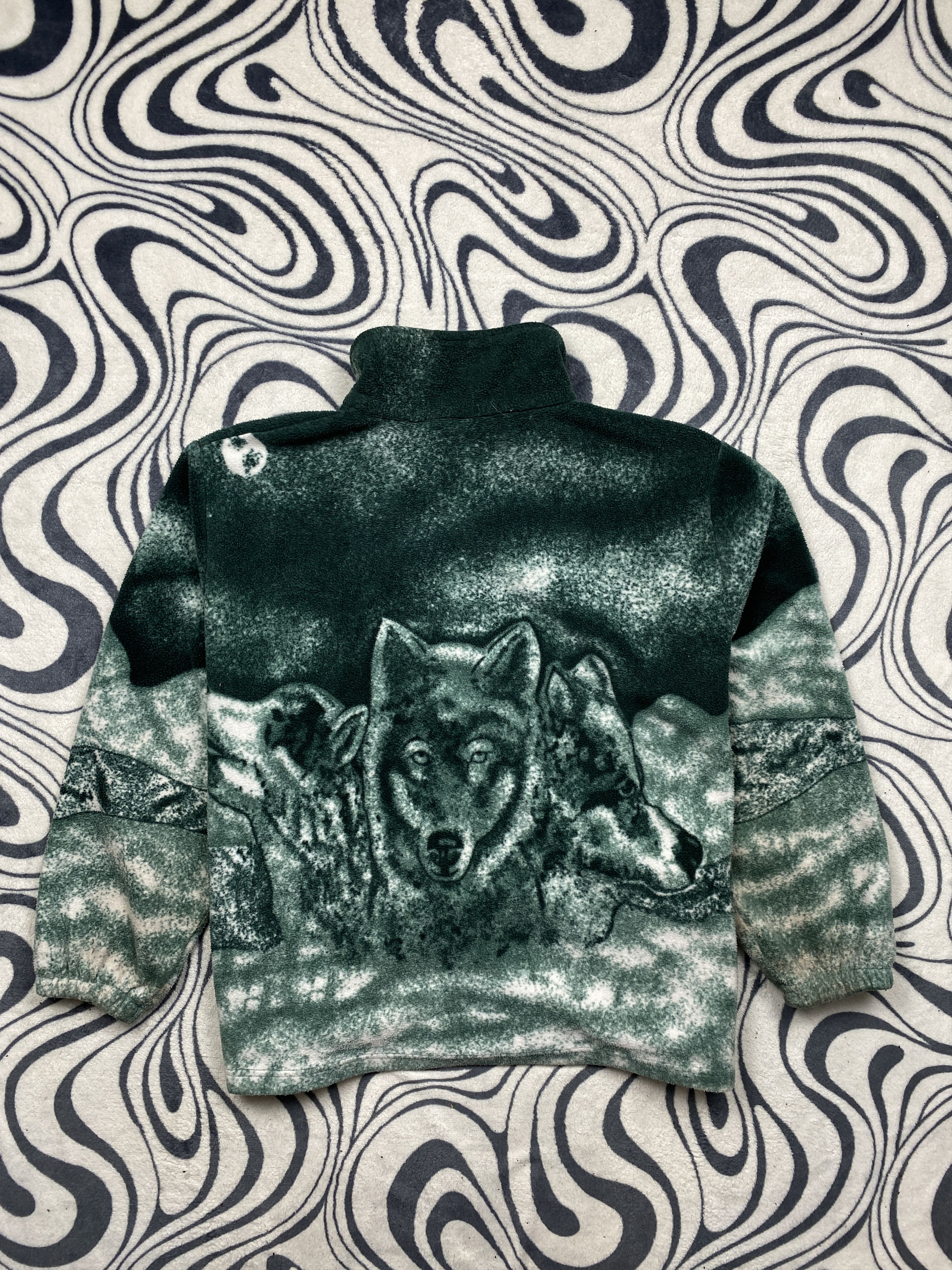 Vintage Vintage WOLF Fleece Jacket Y2K Size US L / EU 52-54 / 3 - 6 Thumbnail