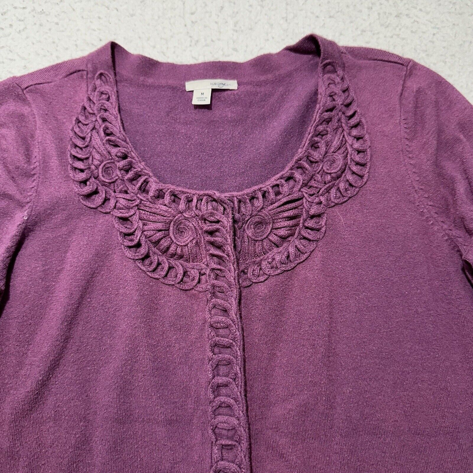 Other Halogen Medium Snap Button Front Cardigan Emroidery Sweater Size M / US 6-8 / IT 42-44 - 2 Thumbnail