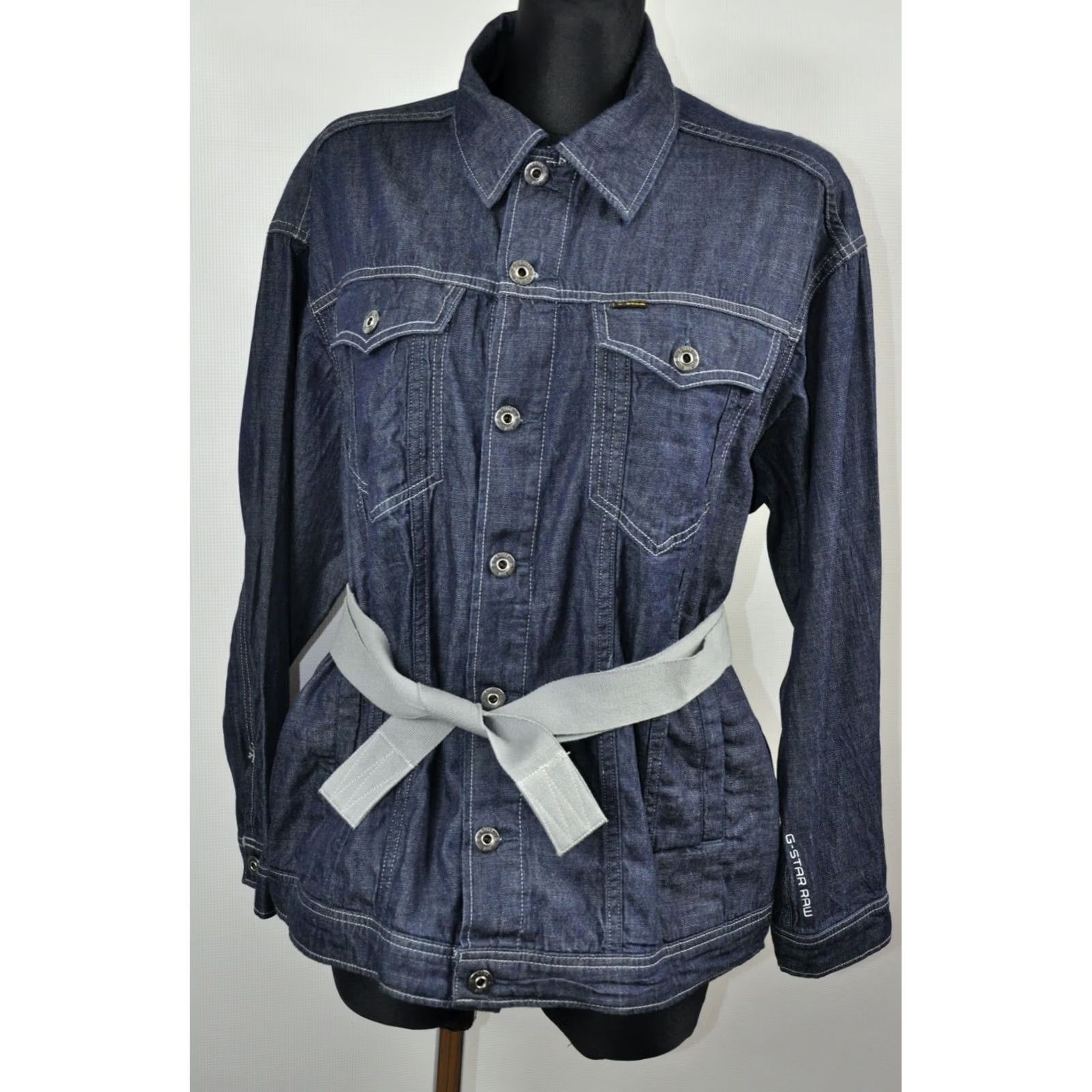G-Star G-Star 3301 Real Boyfriend JKT WMN Denim Jacket S Blue 100% Cotton NS New Womens Jacket Size S / US 4 / IT 40 - 2 Thumbnail