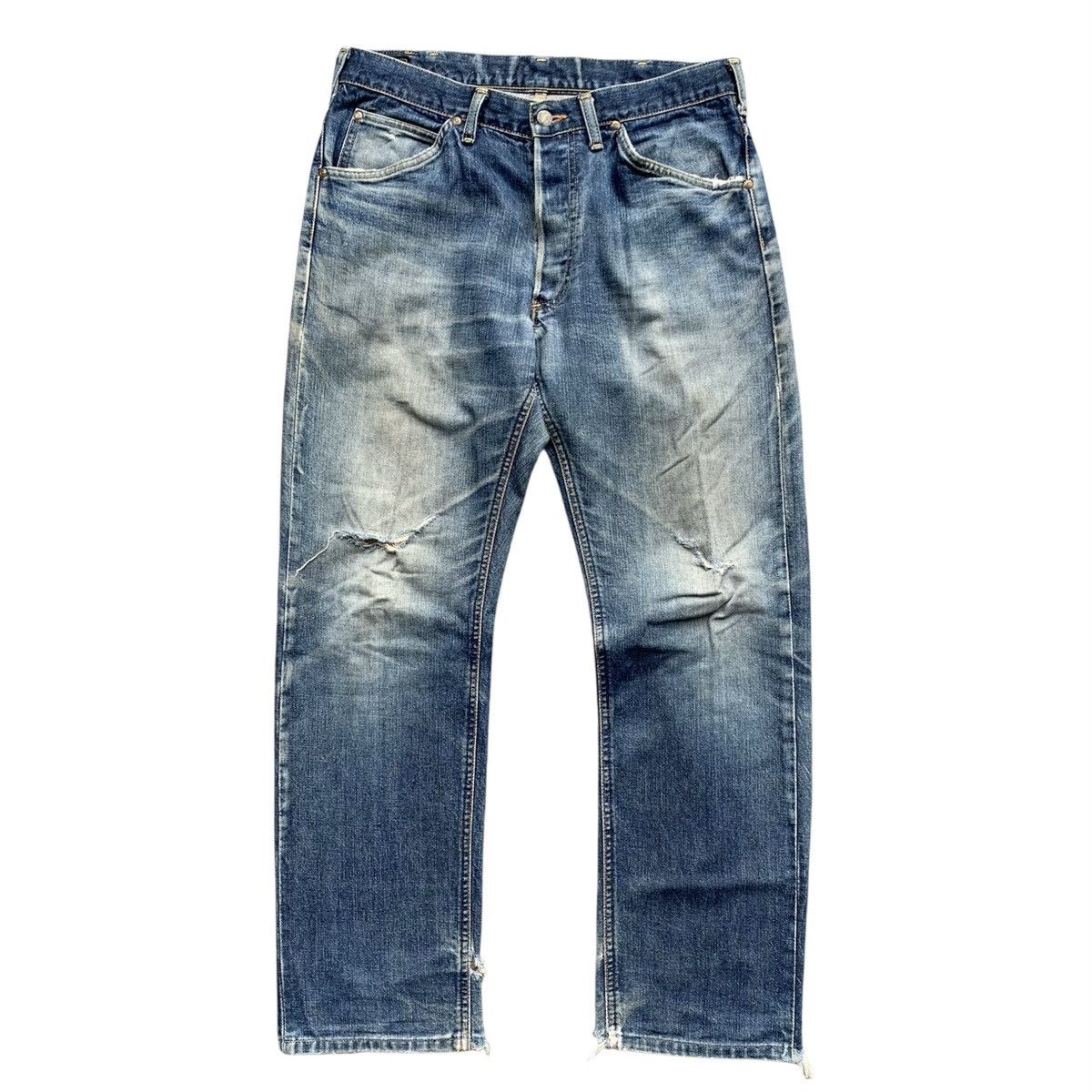 Lee × Vintage VINTAGE RE-PRO 50s LEE RIDERS HALF SELVEDGE FLY BUTTON Size US 34 / EU 50 - 1 Thumbnail