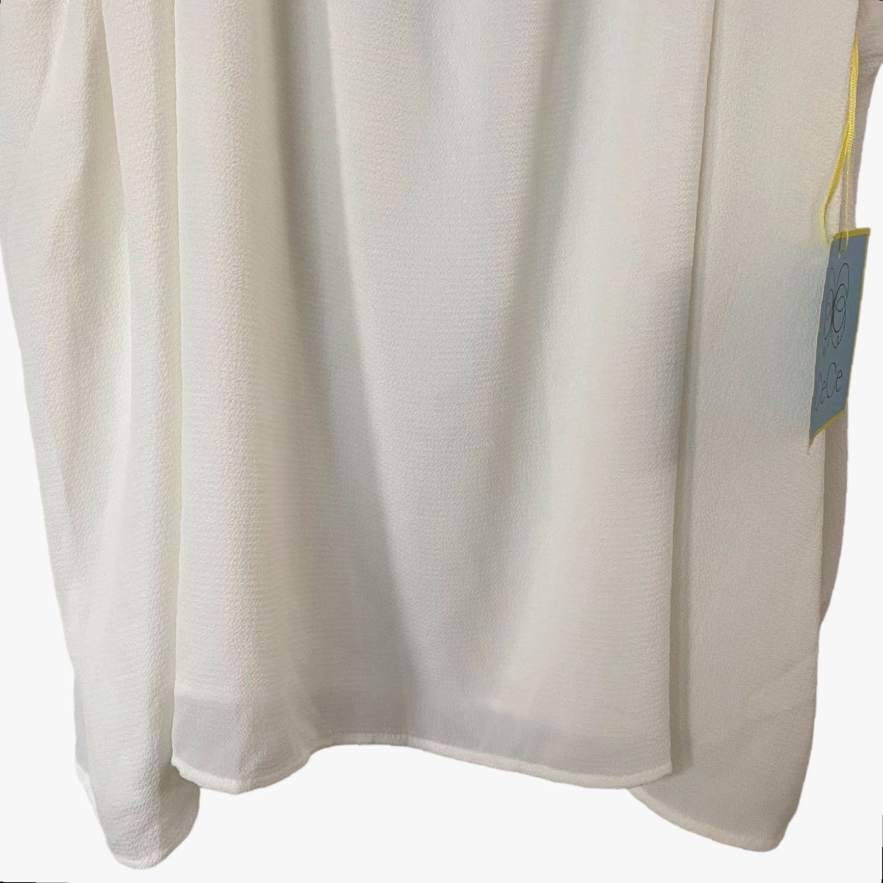 Vintage CeCe Blouse Sleeveless Ruffled Swing White Textured Smocked Top XL Womens Size XL / US 12-14 / IT 48-50 - 6 Thumbnail