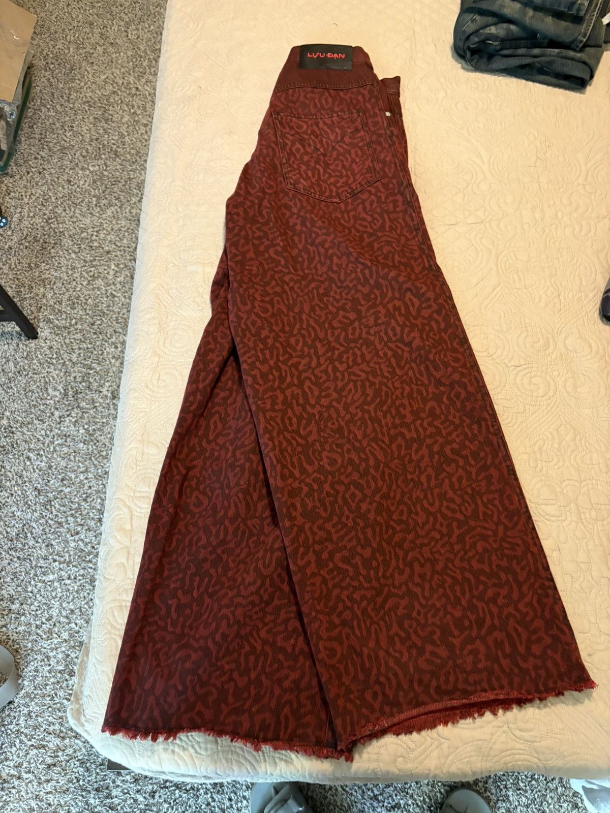 LUU DAN Red LU'U Dąn High-waisted Wide-leg jeans Size US 29 - 7 Thumbnail