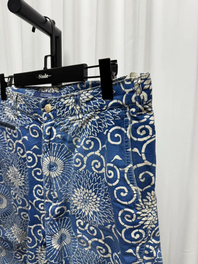 Junya Watanabe Junya watanabe size m Blue dyed cashew flower shorts 2503- Size US 30 / EU 46 - 4 Thumbnail