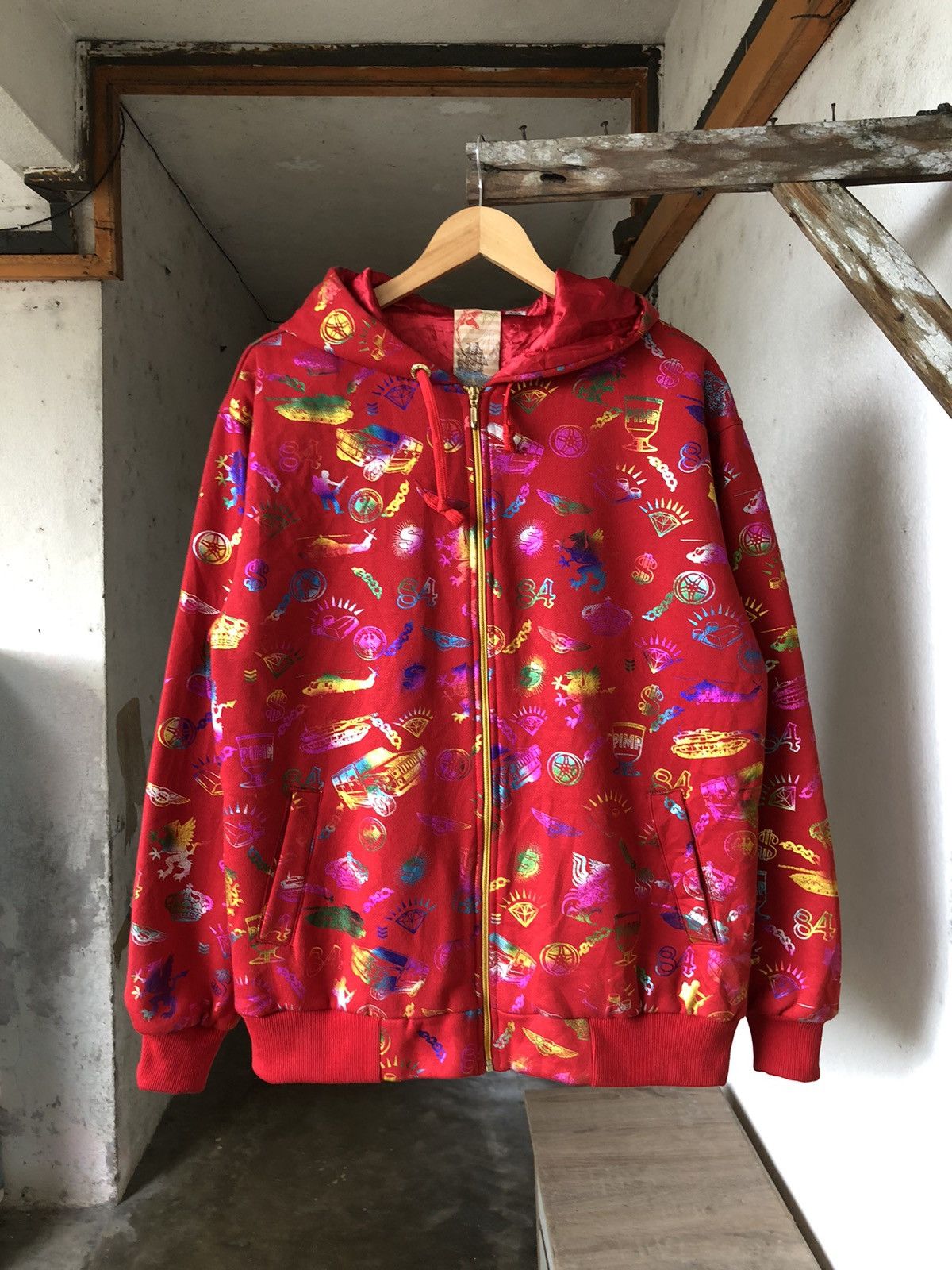 Japanese Brand Rare❗️Vintage All Nation Are One Full Print Sweater Hoodie Size US L / EU 52-54 / 3 - 1 Thumbnail