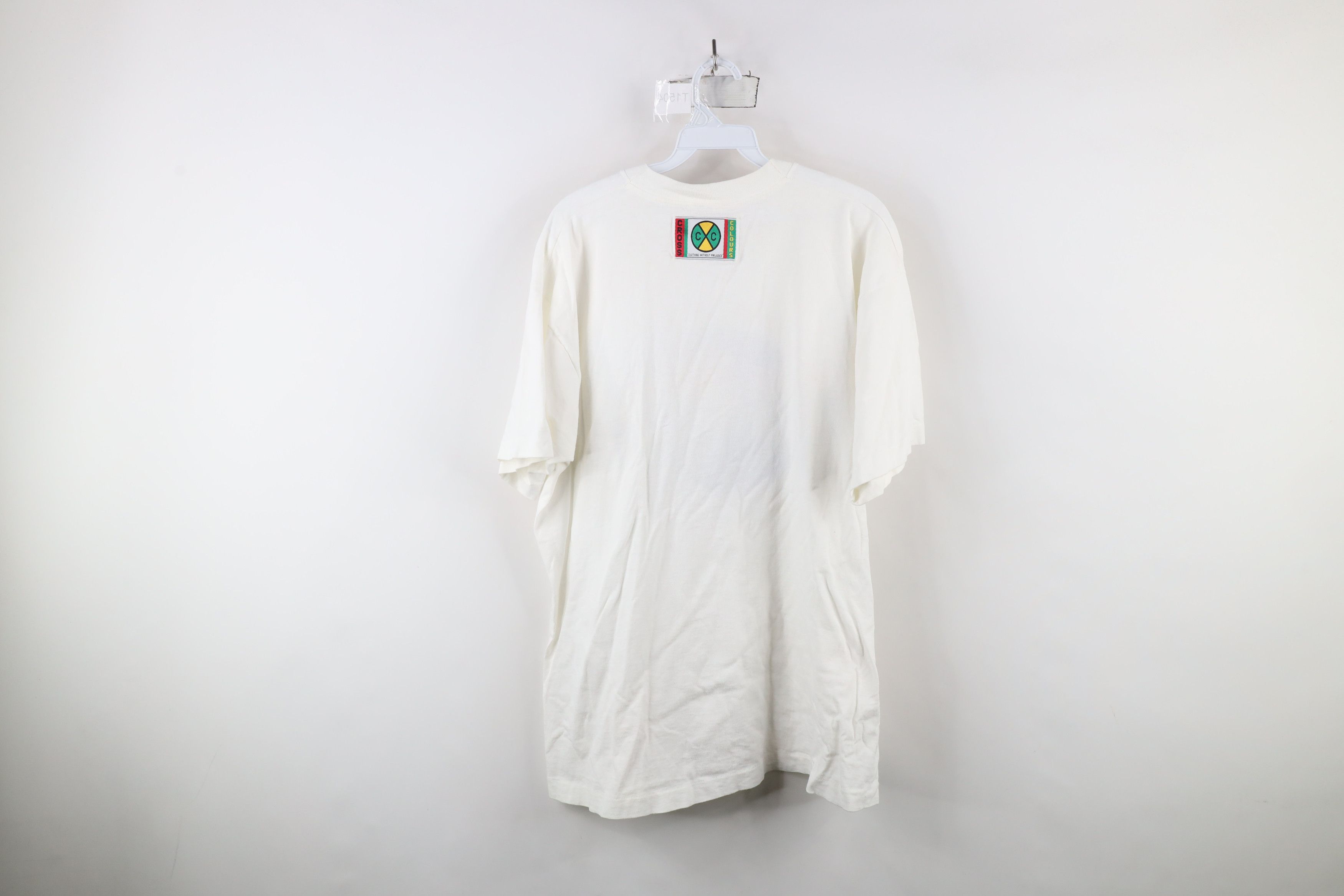 Cross Colours × Vintage Vintage 90s Cross Colours Spell New World Order T-Shirt USA Size US XXL / EU 58 / 5 - 9 Thumbnail