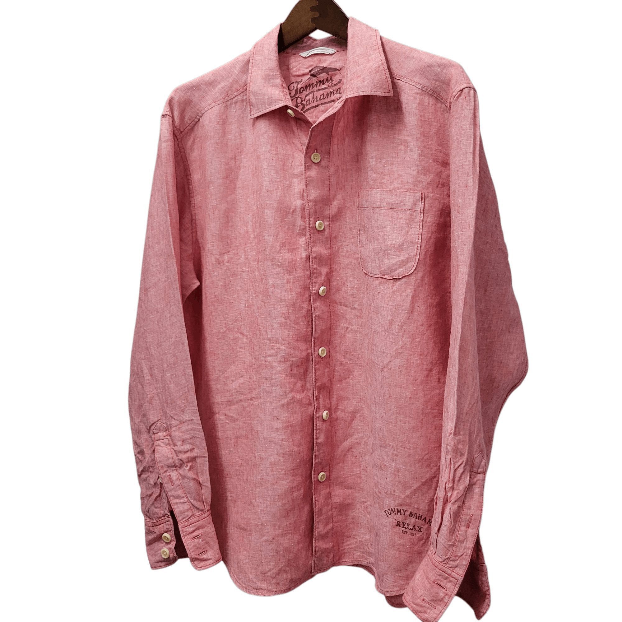 Tommy Bahama Tommy Bahama Mens Long-Sleeves 100% Linen Shirt Size Medium Size US M / EU 48-50 / 2 - 2 Thumbnail