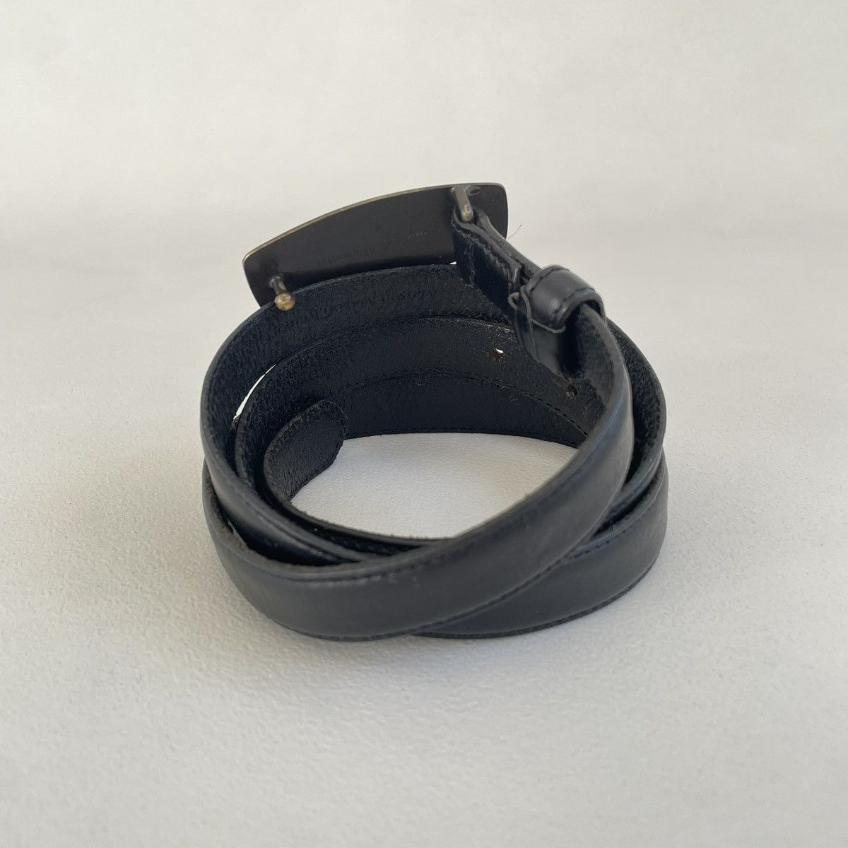 Maison Margiela Mid 2000s ‘Distressed Brass Buckle’ Belt Size 36 - 14 Thumbnail