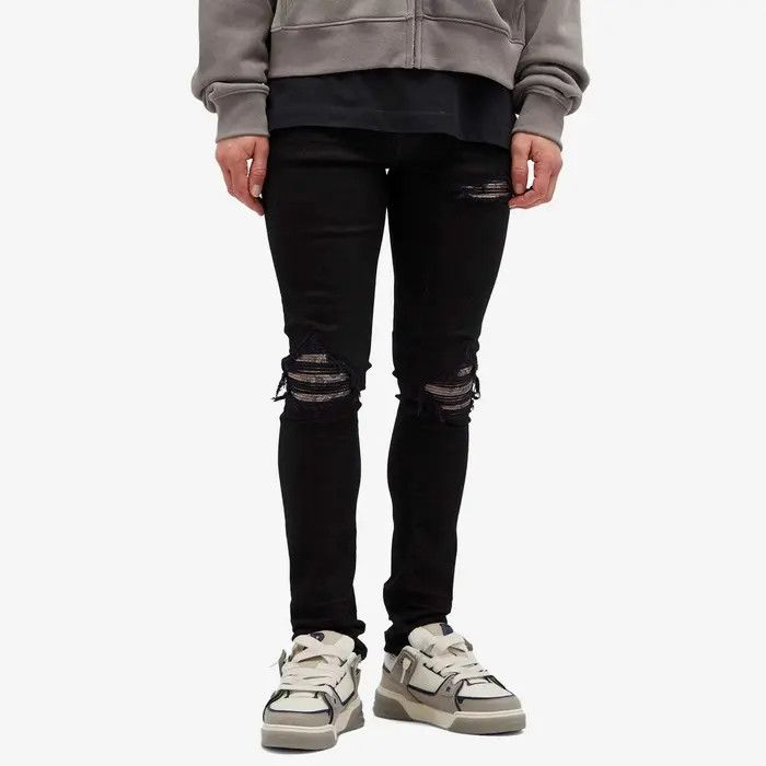 Amiri o1orln0326 Snake MX1 Jeans in Black Size US 38 / EU 54 - 3 Thumbnail