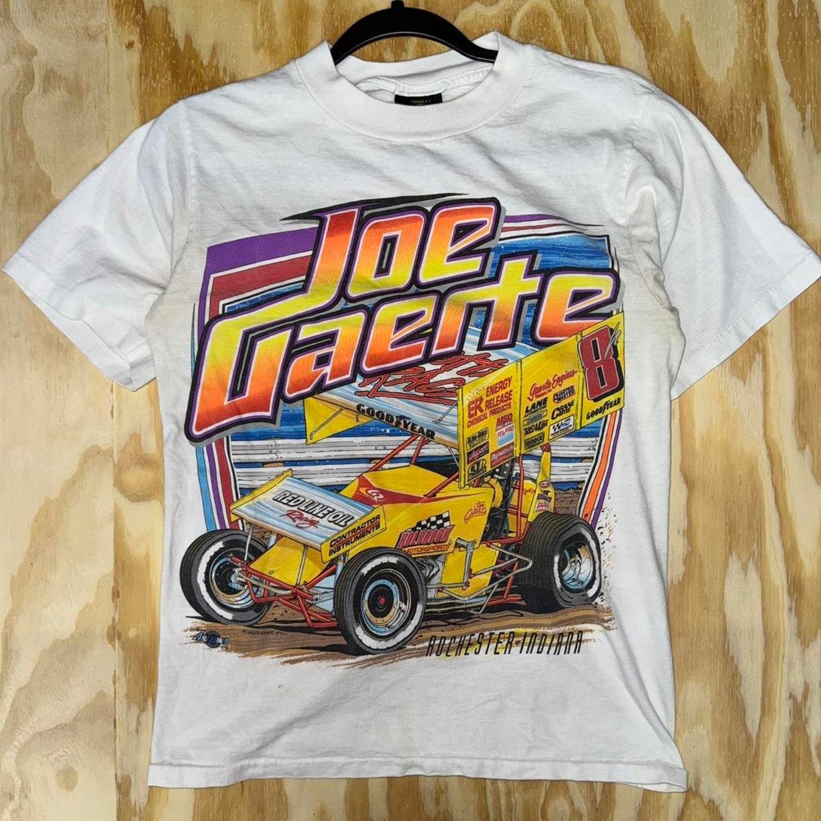 NASCAR Vintage y2k racing midget car 90s joe gaerte bright t-shirt Size US S / EU 44-46 / 1 - 1 Thumbnail