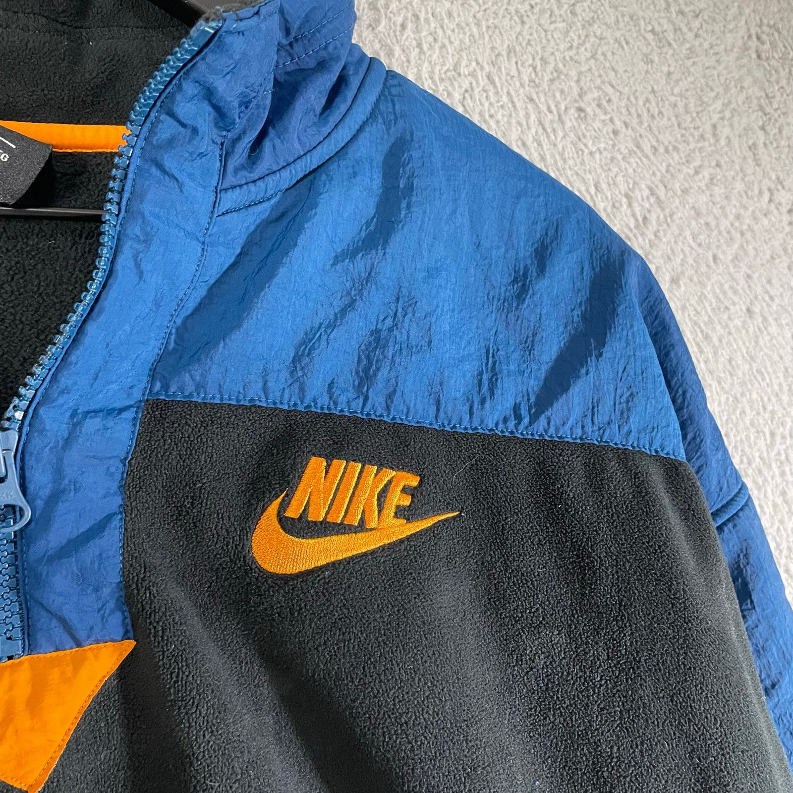 Nike Nike Women’s XL Blue Gray Orange Half-Zip Windbreaker Jacket Size XL / US 12-14 / IT 48-50 - 5 Thumbnail