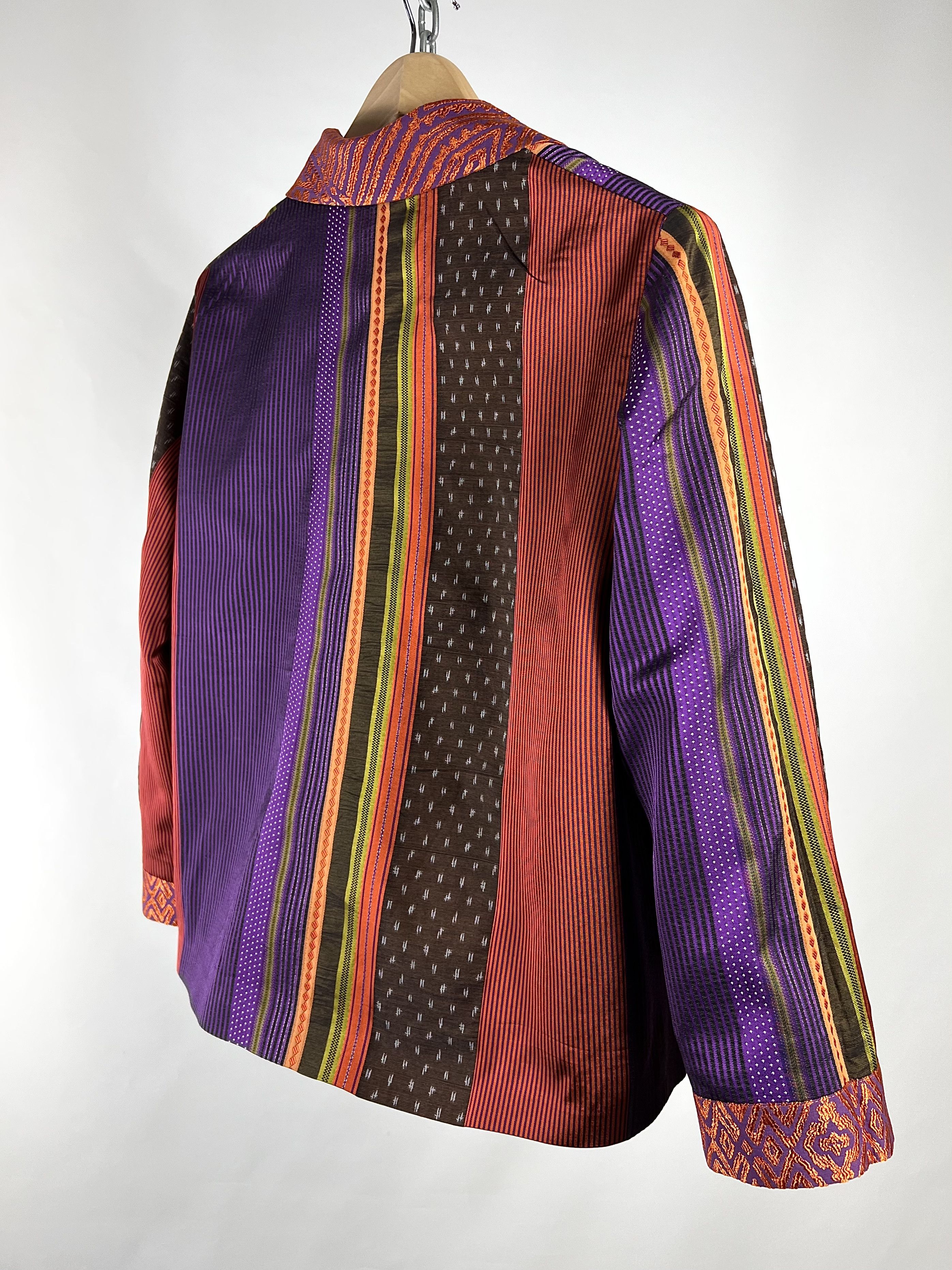 Etro Etro Striped Silk Multicolor Light Jacket Blazer Size M / US 6-8 / IT 42-44 - 14 Thumbnail