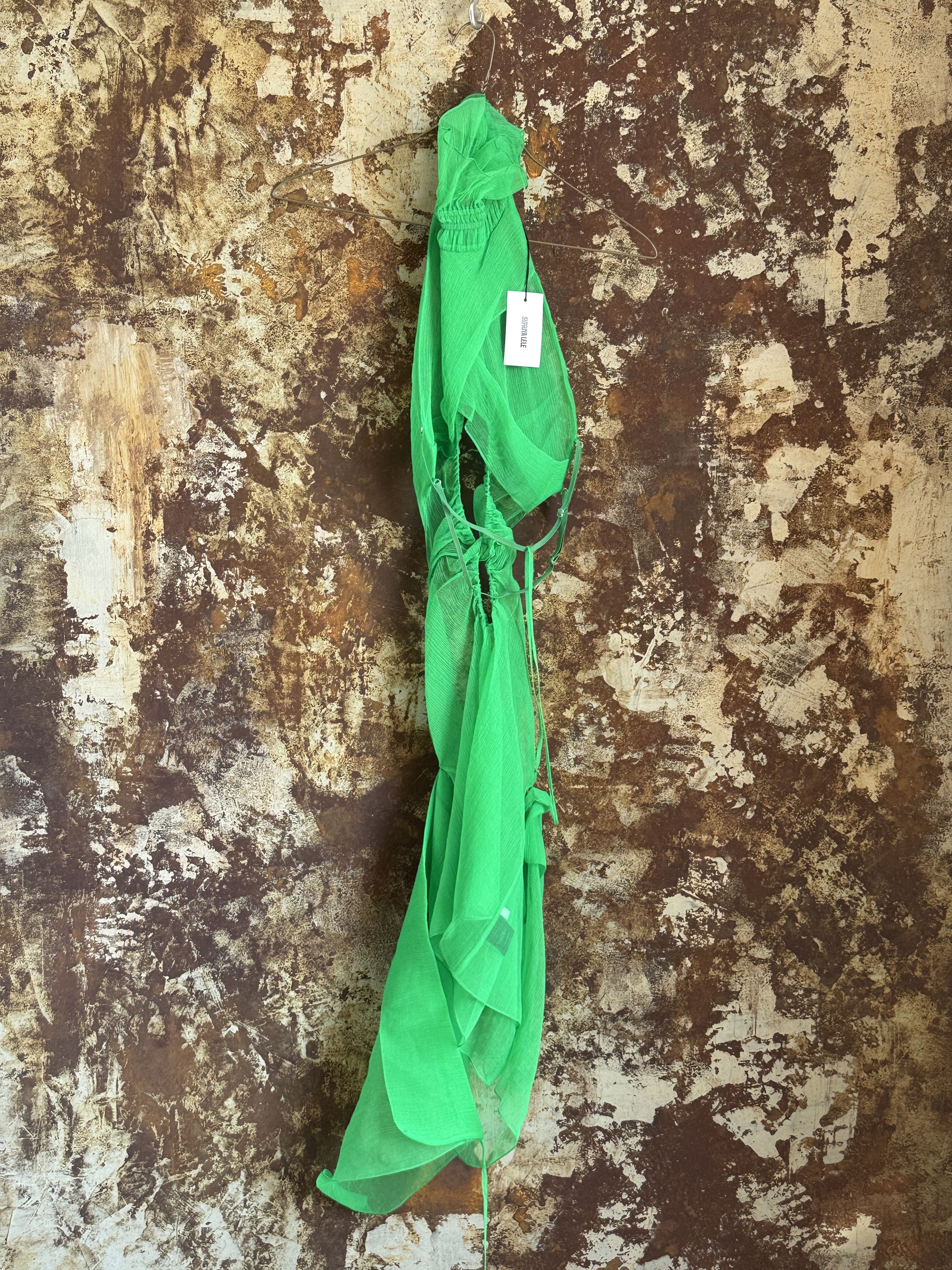Other $955 NWT 100% SILK SUPRIYA LELE DRAPED CIRCLE DRESS Size S / US 4 / IT 40 - 6 Thumbnail