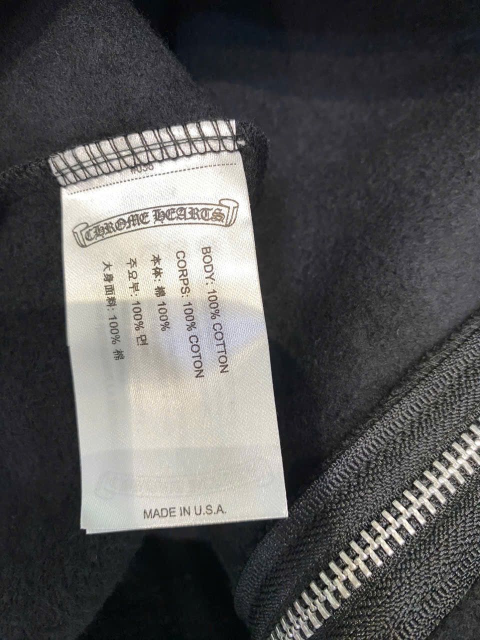 Chrome Hearts CHROME HEARTS Fleece Zip Hoodie BLACK Size US L / EU 52-54 / 3 - 7 Thumbnail