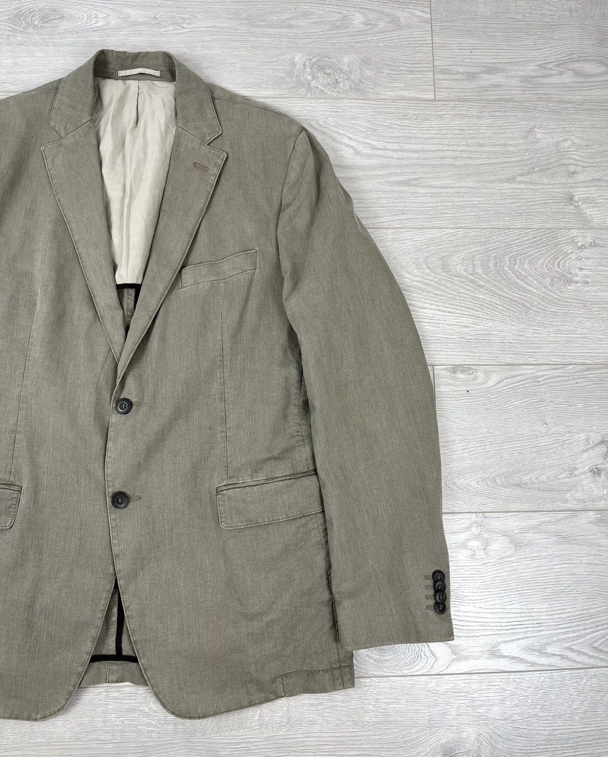 Balmain Balmain Vintage 00s Cotton Grey Blazer Jacket Size US L / EU 52-54 / 3 - 3 Thumbnail