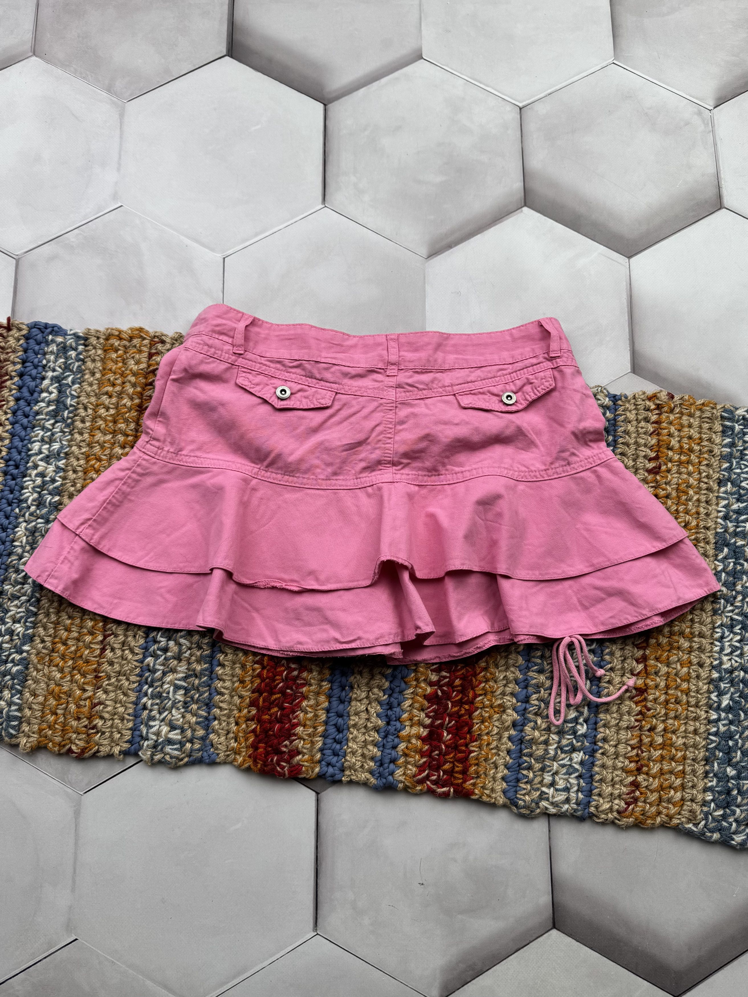 Vintage Vintage Flare Mini Skirt With Bondage (E4) Size 28" / US 6 / IT 42 - 6 Thumbnail