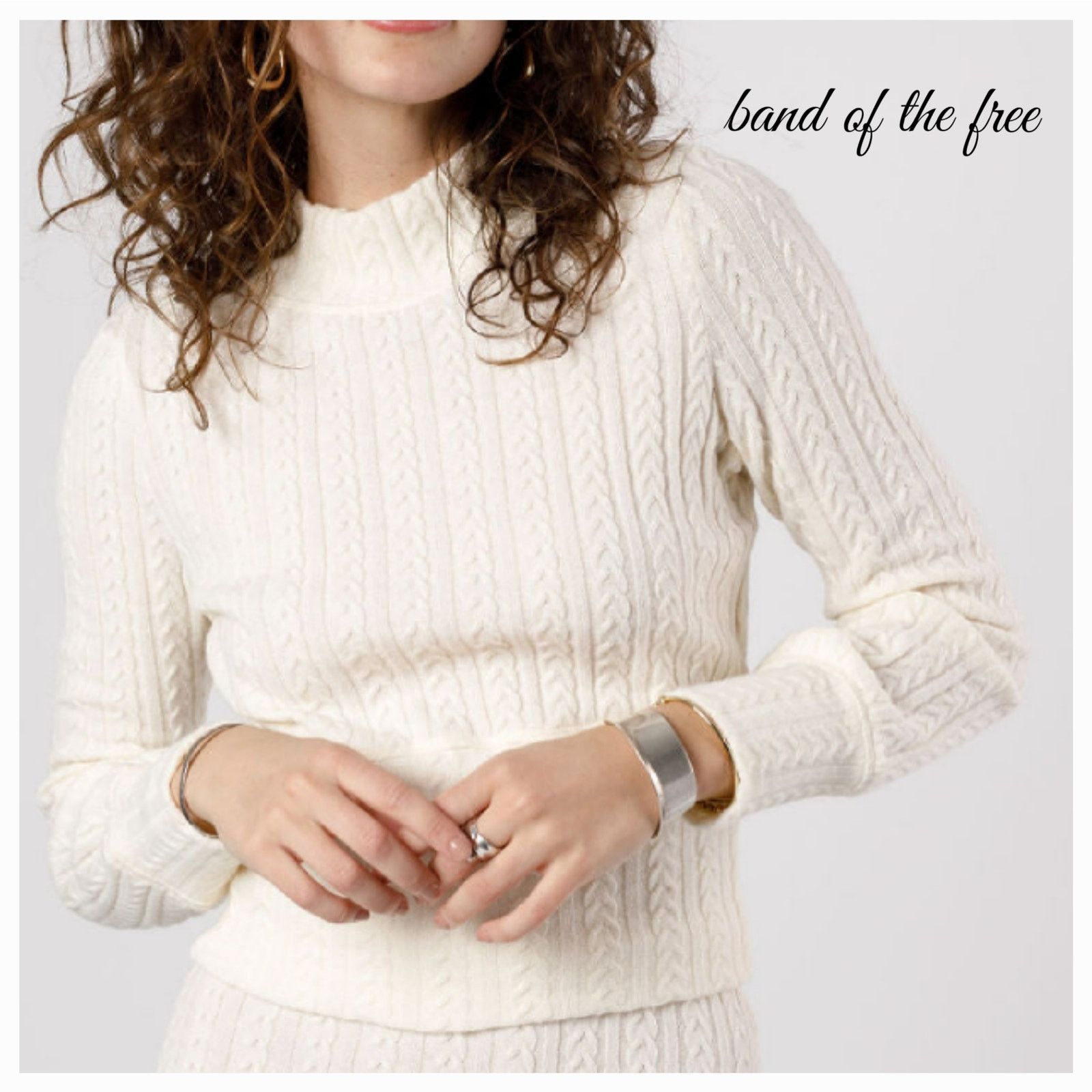 Other NWT B.O.G. Band of the Free Raquel Cropped Knit Sz. S Ivory Size S / US 4 / IT 40 - 1 Thumbnail