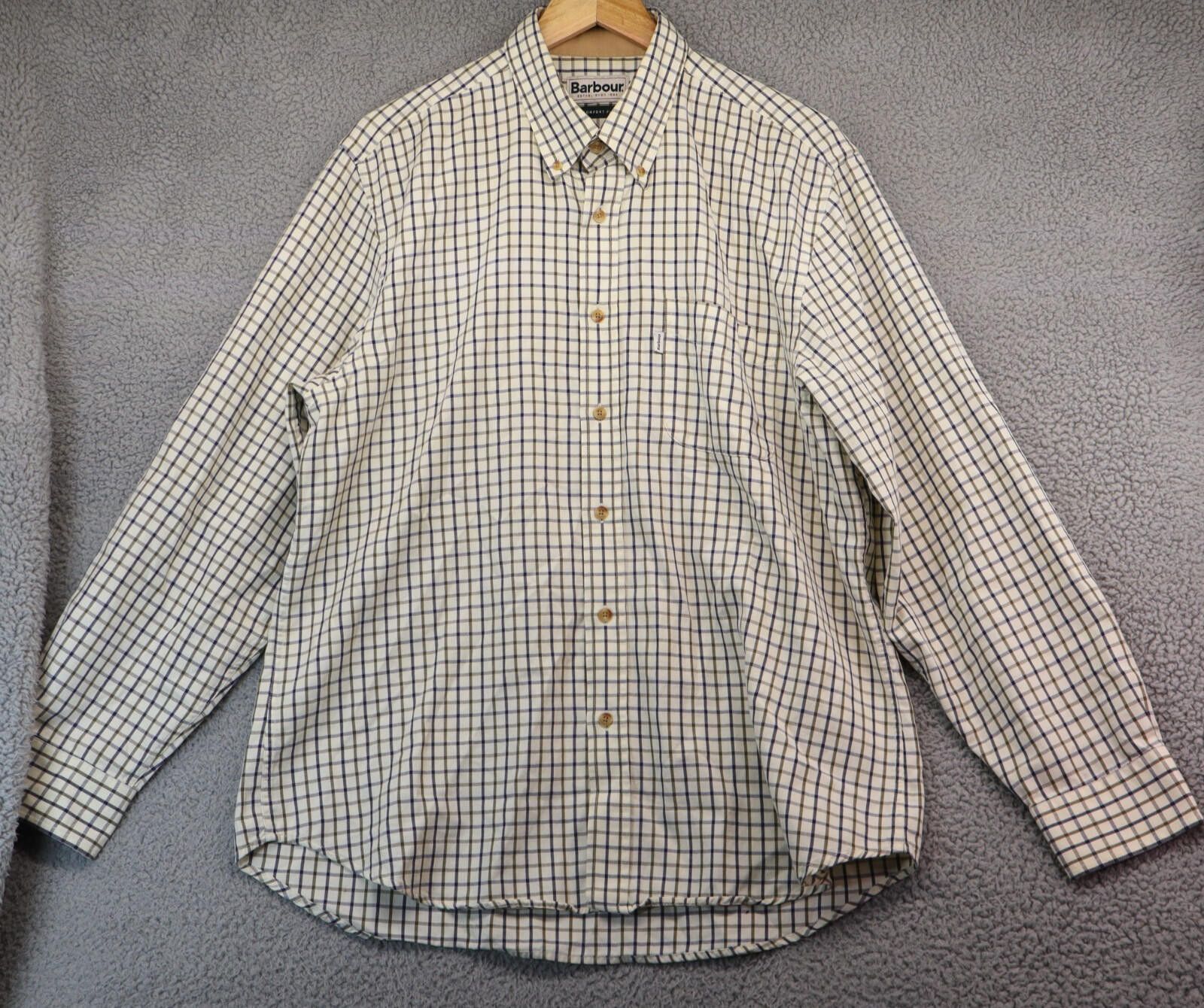 Barbour Barbour Plaid Long Sleeve Button Down Shirt Large Beige Prep Size US L / EU 52-54 / 3 - 1 Thumbnail