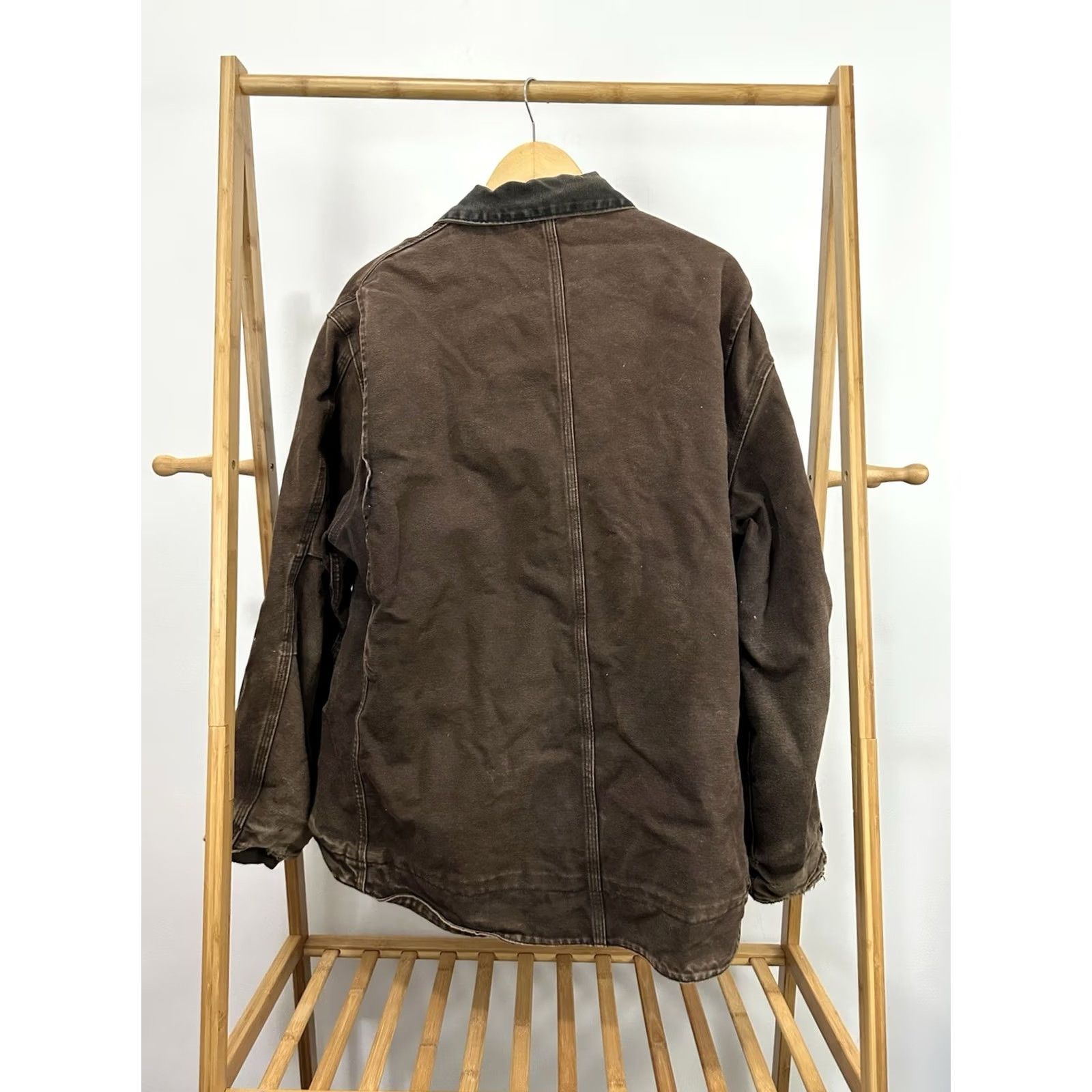 Carhartt VTG Carhartt Jacket Mens L Brown Distressed Sherpa Lined Ridge Faded Canvas Workwear 90s Style Size US L / EU 52-54 / 3 - 2 Thumbnail