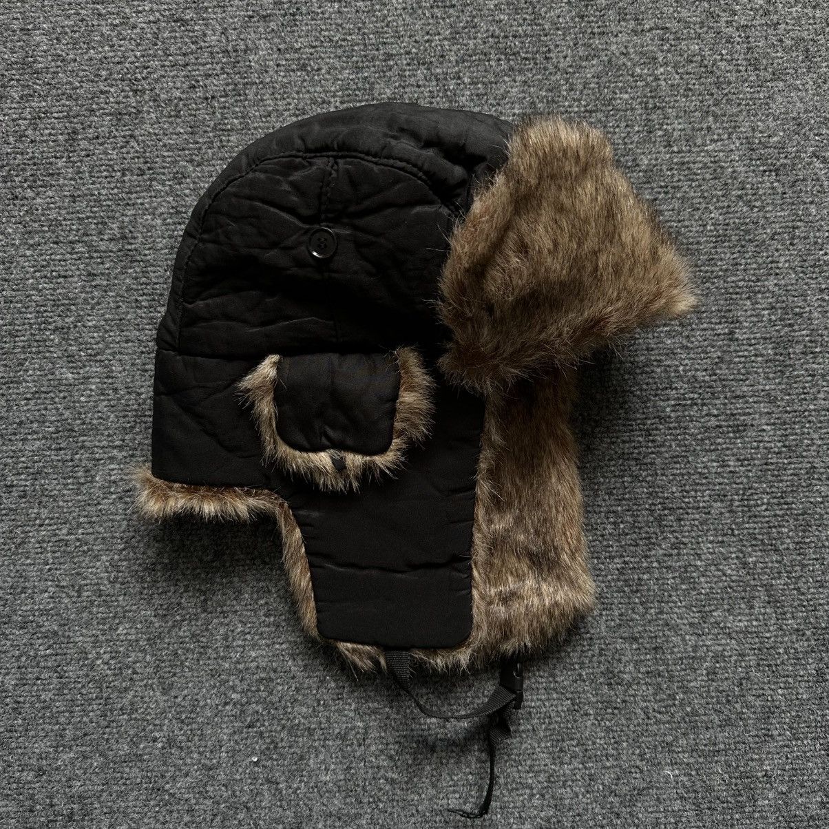 20471120 VTG Travis Scott Style Faux Fur Ushanka Hat Cap Y2K 00s USA Size ONE SIZE - 1 Thumbnail