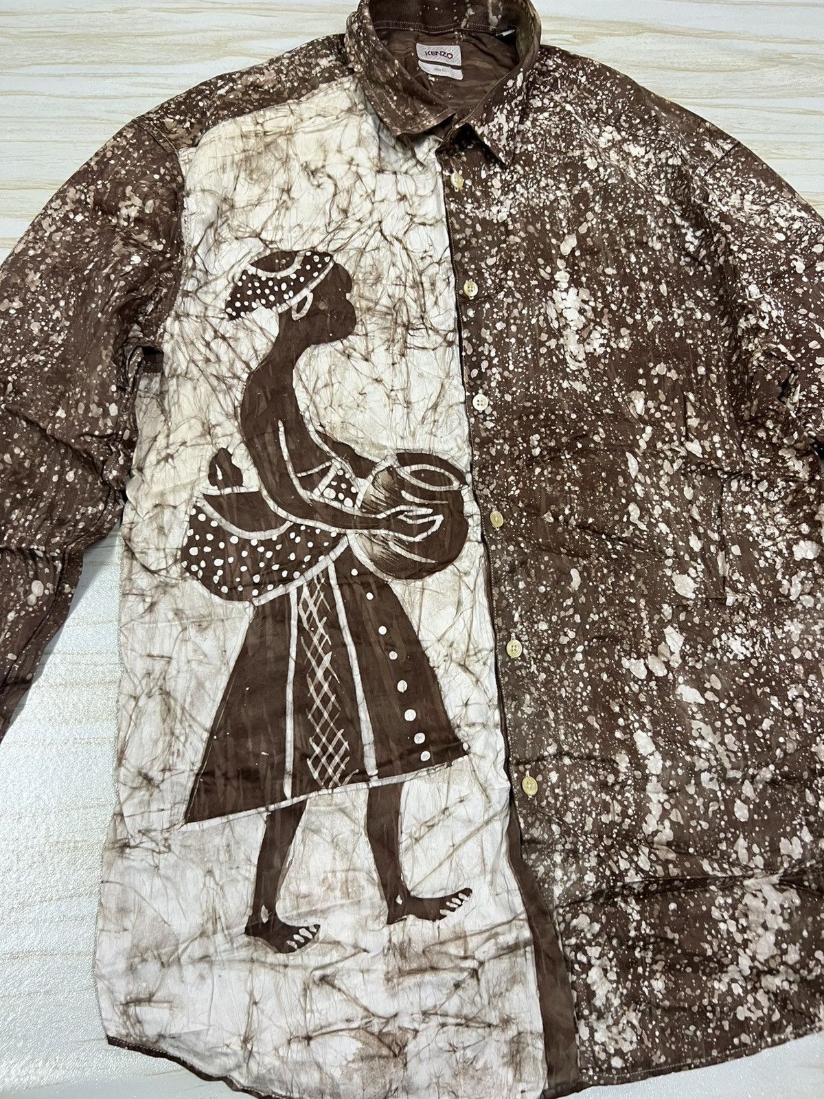 Kenzo Kenzo Art Design Button Up Long Sleeve Shirt Size US M / EU 48-50 / 2 - 2 Thumbnail
