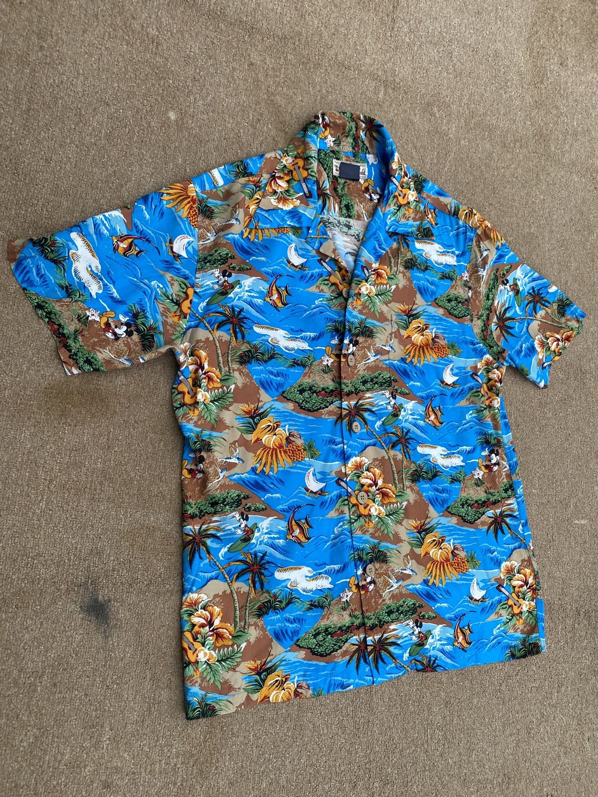 Disney × Vintage Vintage aloha disney mickey full print hawaiian shirt Size US L / EU 52-54 / 3 - 15 Thumbnail