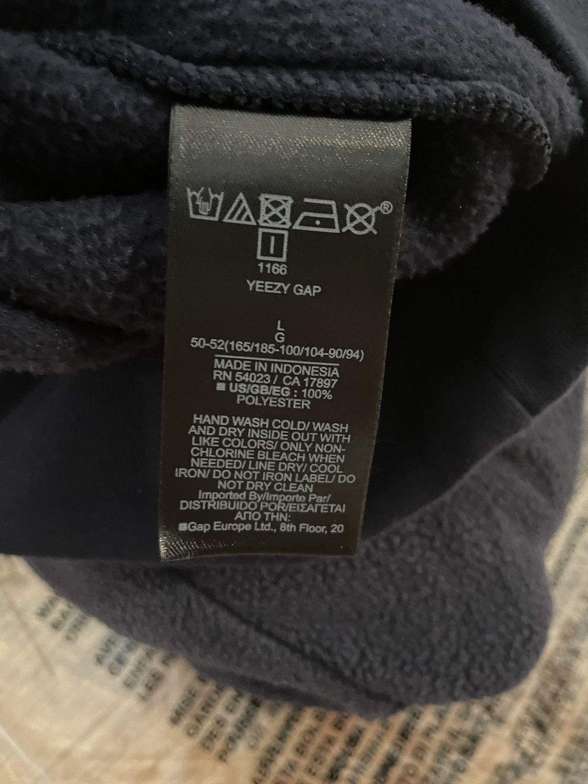 Yeezy Yeezy Gap Polar Fleece Hoodie Navy Size Large (UNRELEASED) Size US L / EU 52-54 / 3 - 6 Thumbnail