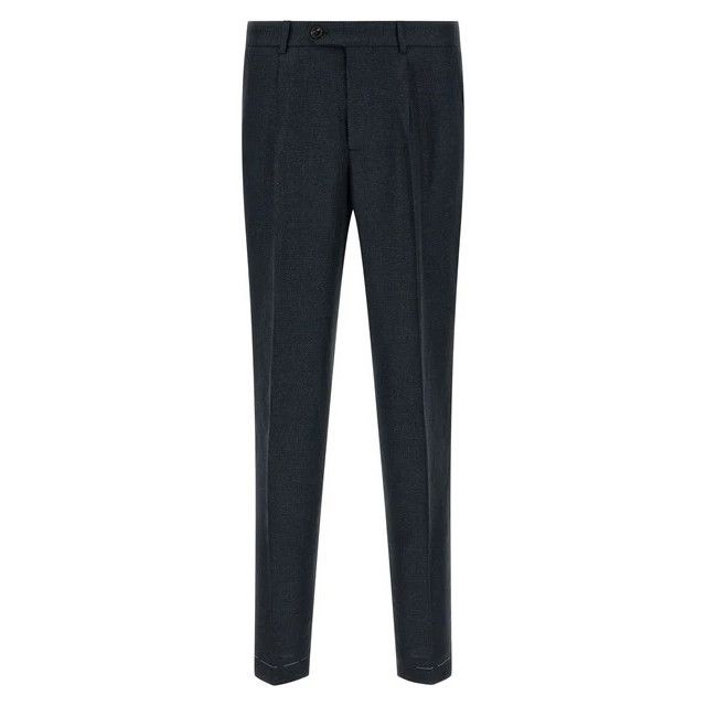 Brunello Cucinelli BRUNELLO CUCINELLI Blue Hopsack Suit New & Authentic (Men's Size US XXL / EU 58 / 5 - 3 Thumbnail
