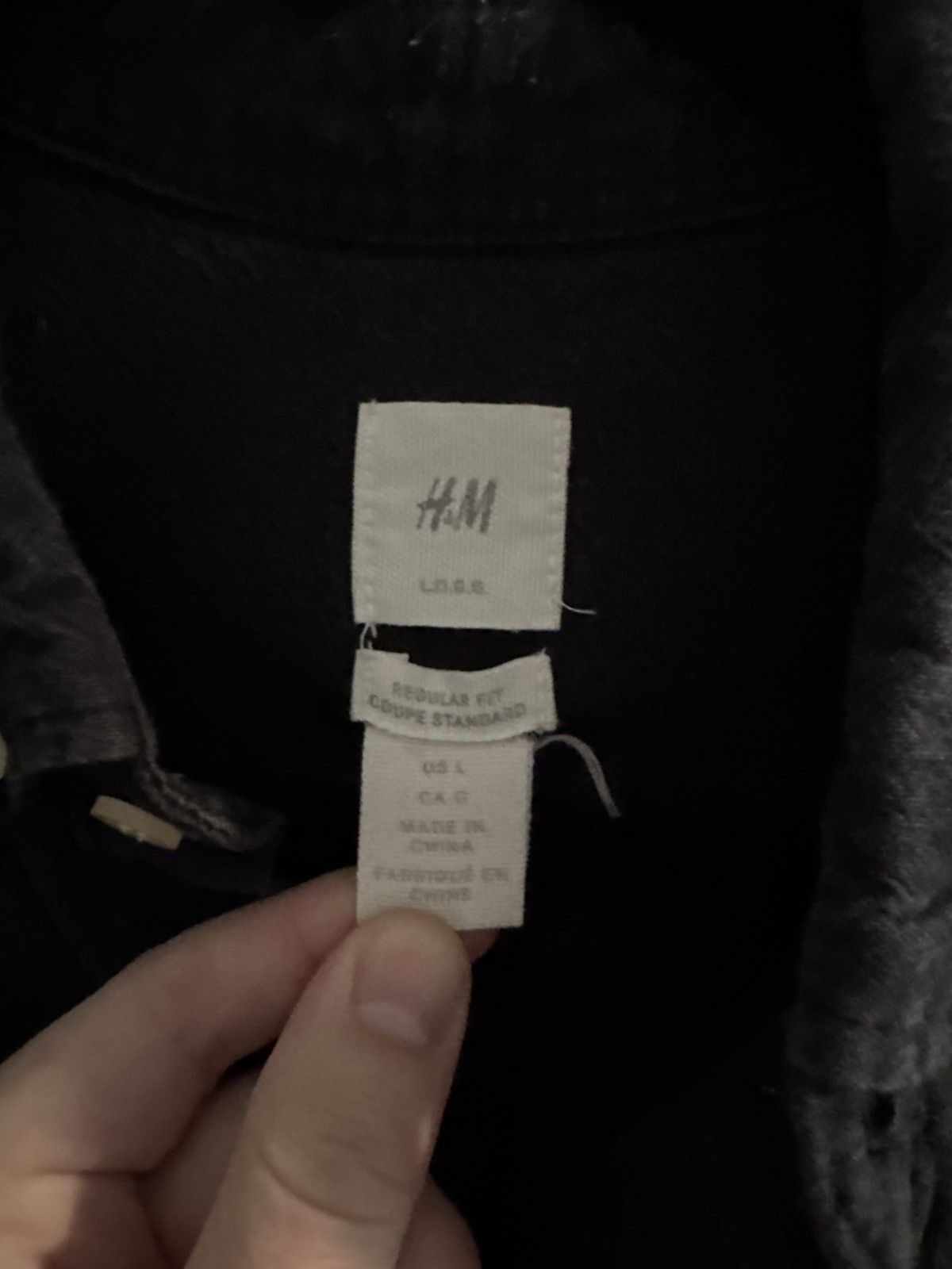 H&M Black H&M Long-Sleeve Button Up Size US L / EU 52-54 / 3 - 3 Thumbnail