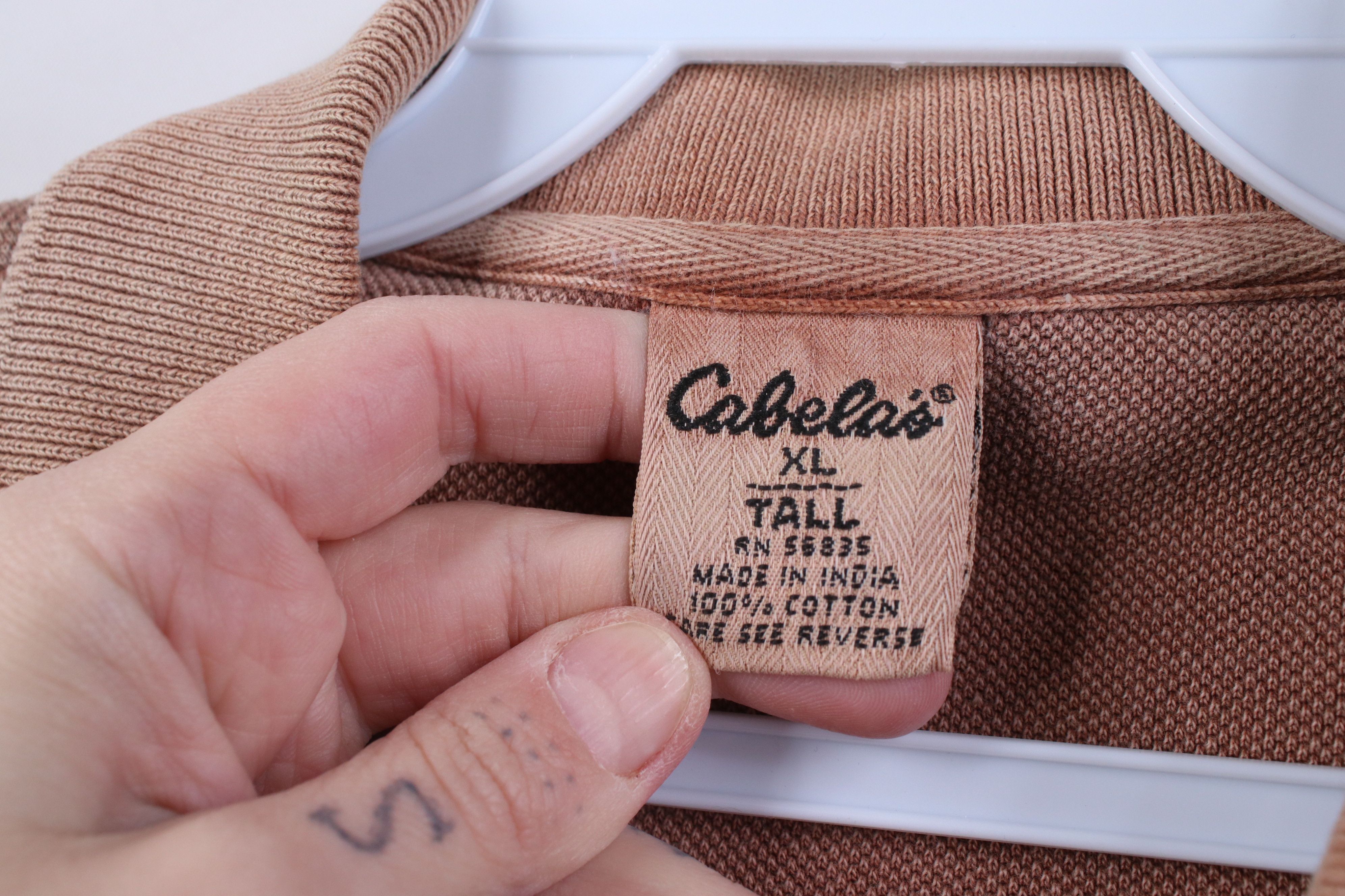 Cabelas Vintage 90s Cabelas Dye Stonewash Knit Polo Shirt Cotton Size US XL / EU 56 / 4 - 10 Thumbnail
